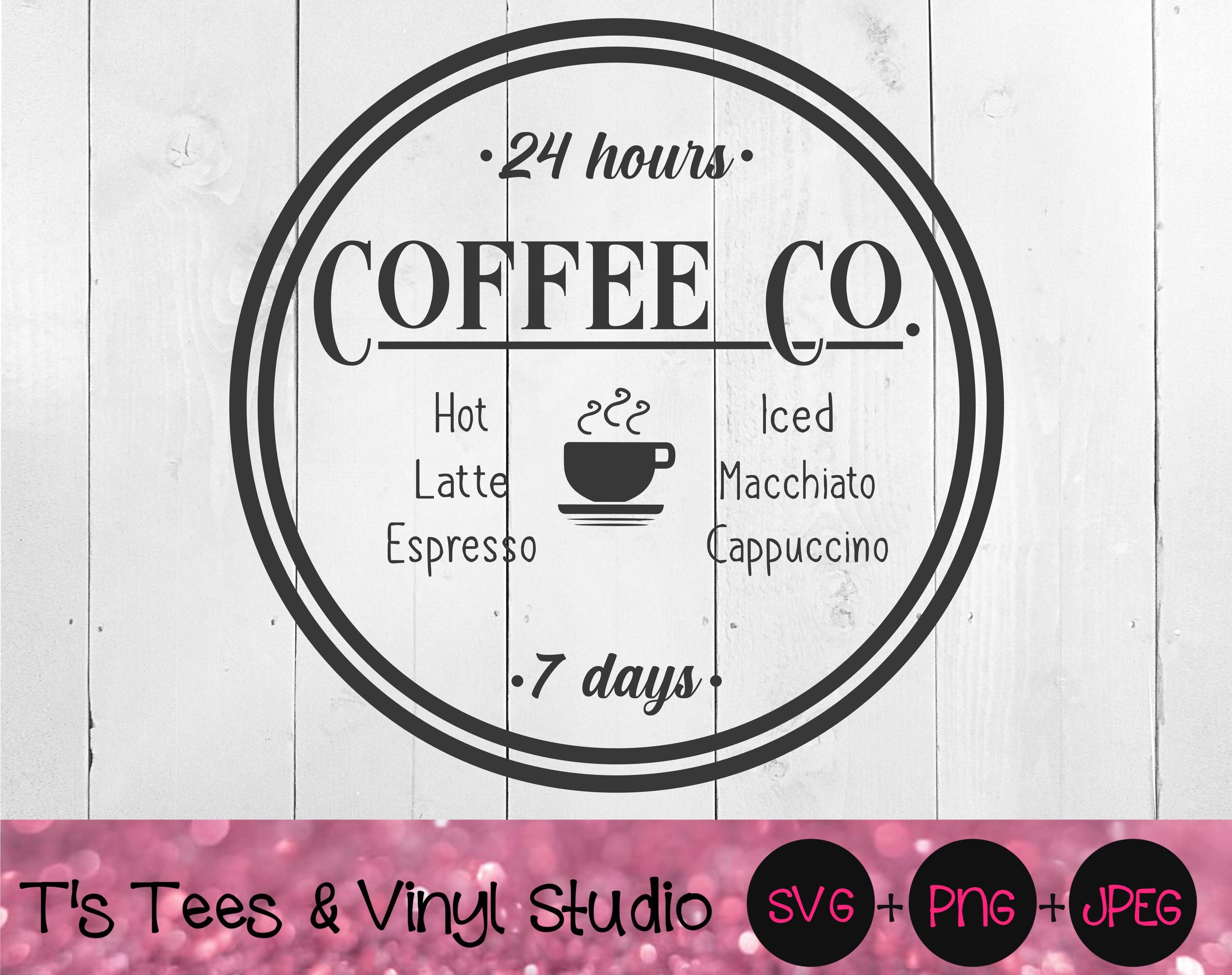 Coffee Company Coffee Co Svg Coffee Sign Latte Iced Coffee Cappuc By T S Tees Vinyl Studio Thehungryjpeg Com
