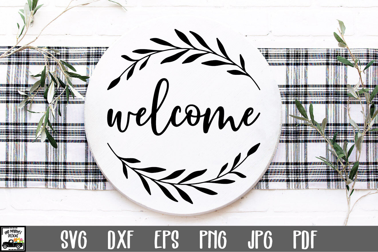 Welcome Sign SVG File By Shannon Keyser | TheHungryJPEG