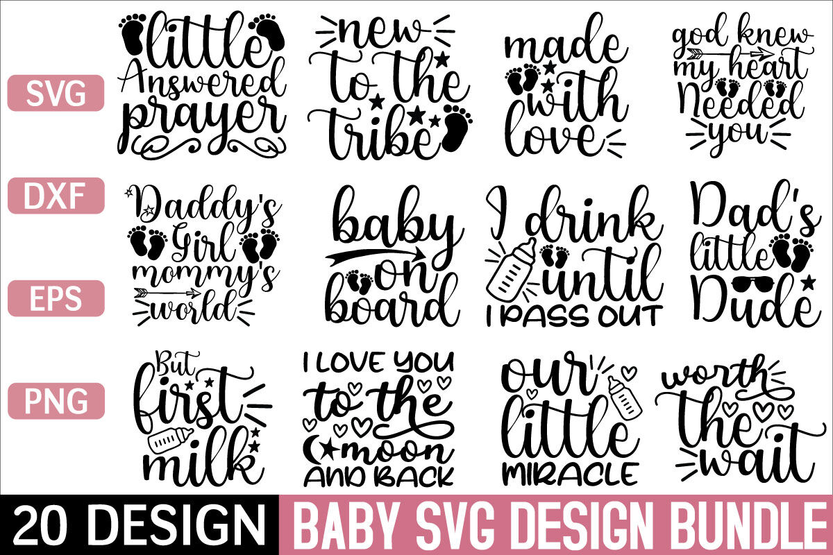 baby svg bundle vol 2 By BDB graphics