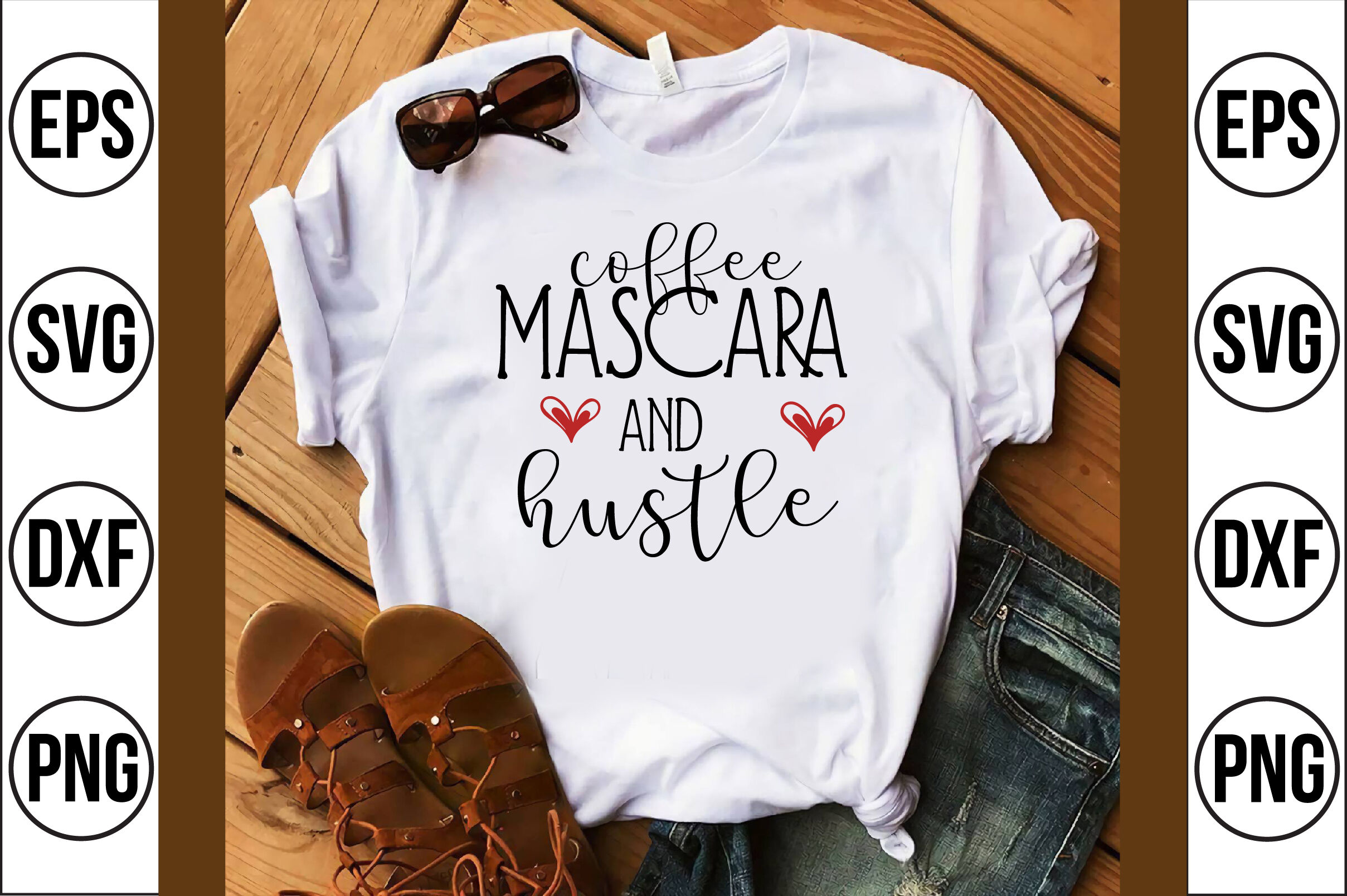 Download Coffee Mascara And Hustle Svg Cut File By Teebusiness Thehungryjpeg Com