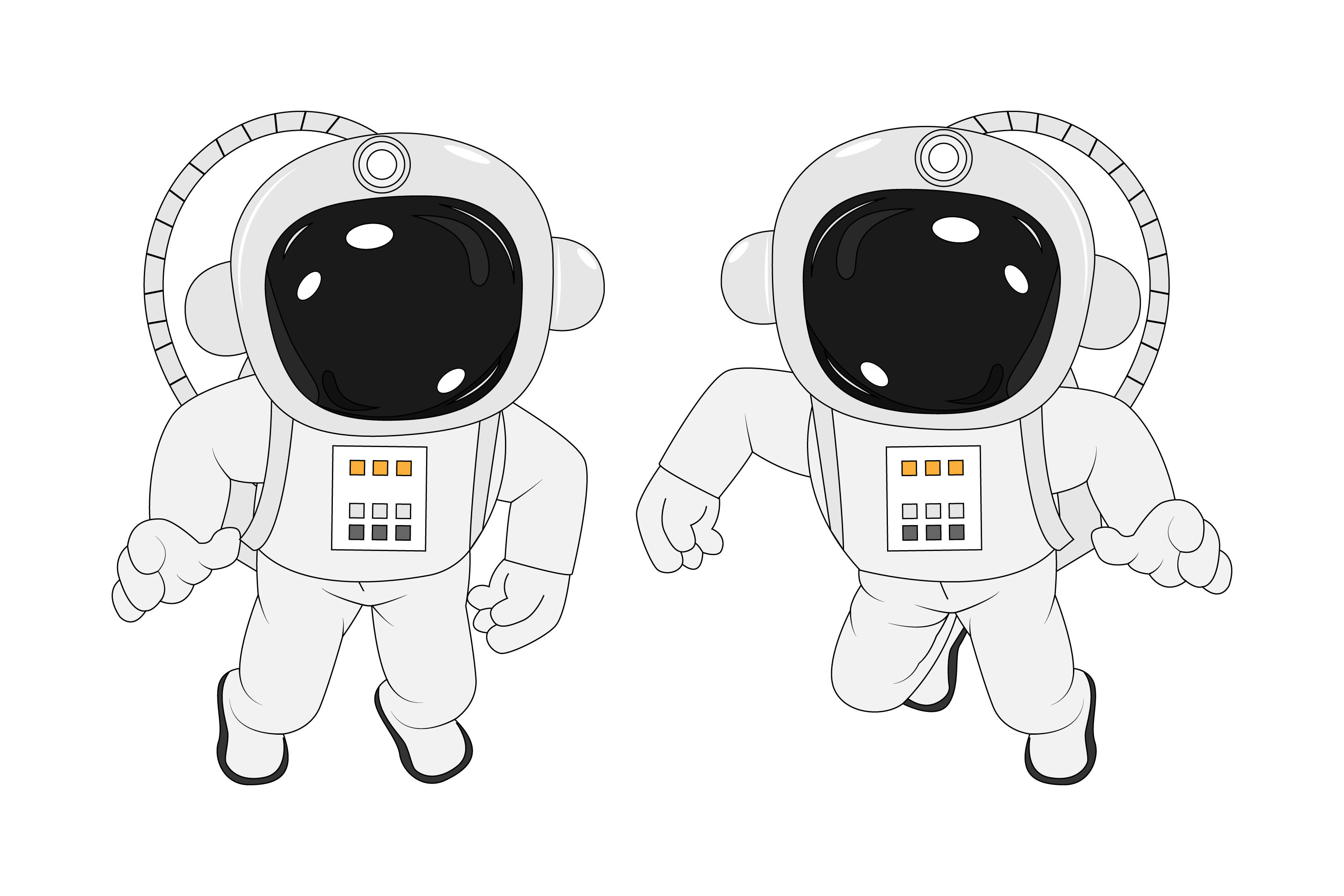 cute astronaut cartoon By CurutDesign | TheHungryJPEG