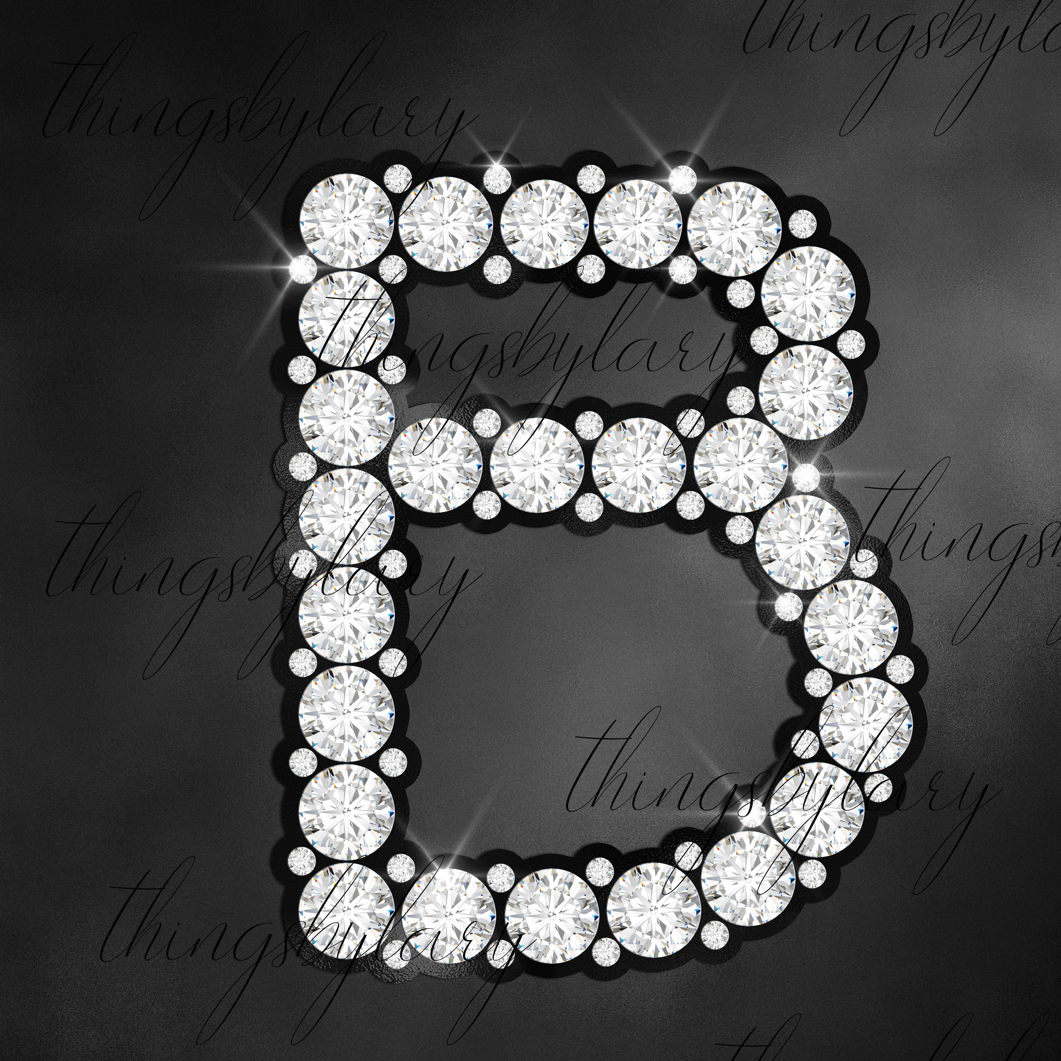 81 Black and Diamond Alphabet Number Symbol Clipart Not Font By ...