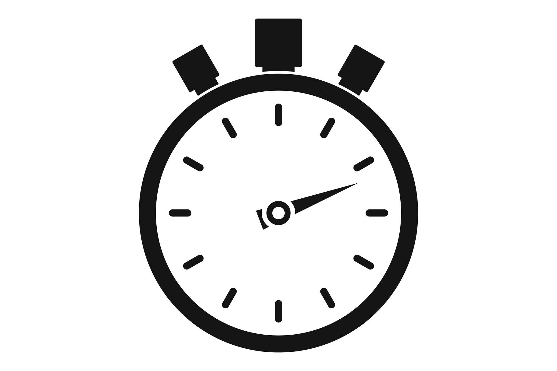 Stopwatch modern icon, simple black style By Anatolir56 | TheHungryJPEG