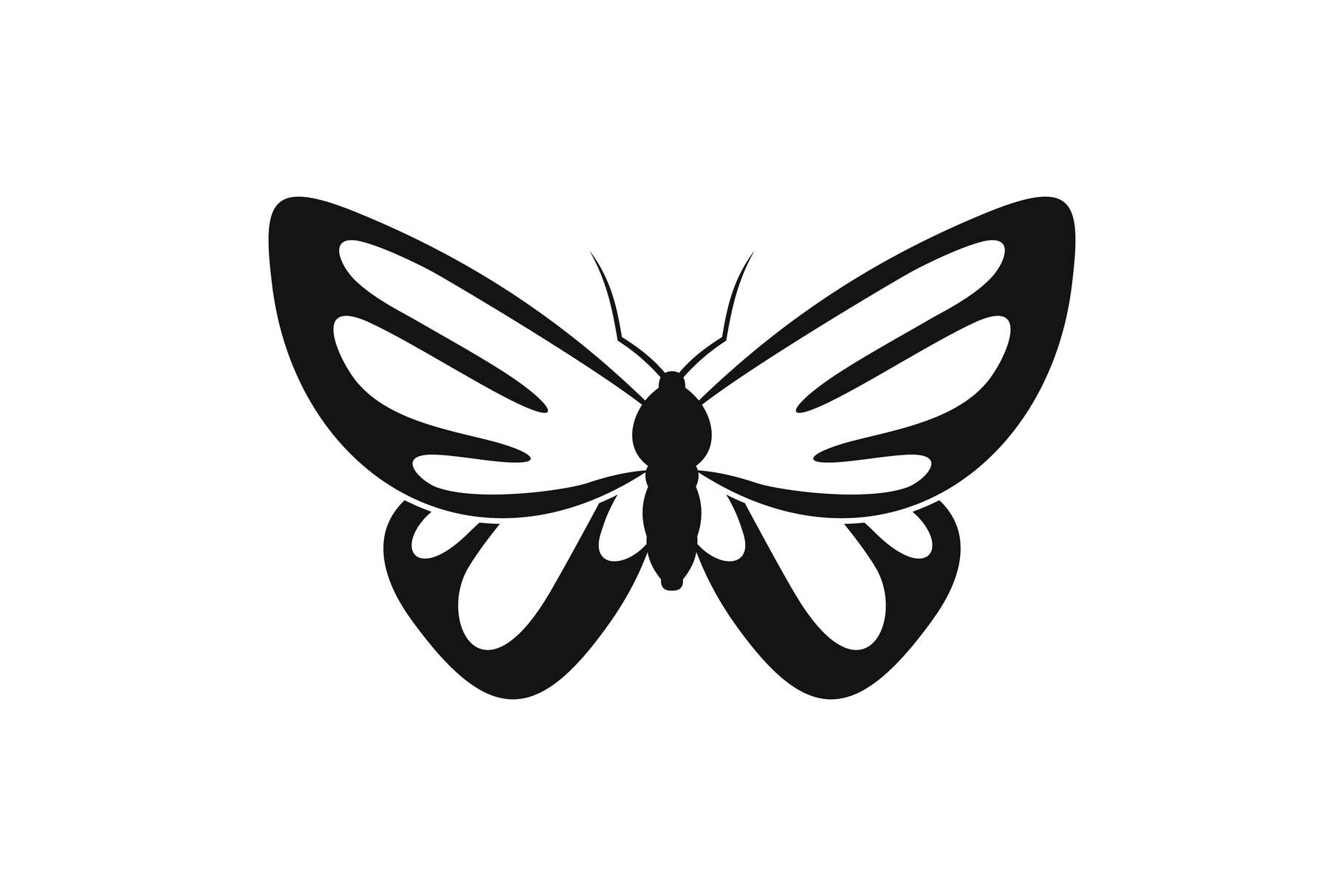 Exotic butterfly icon, simple style. By Anatolir56 | TheHungryJPEG