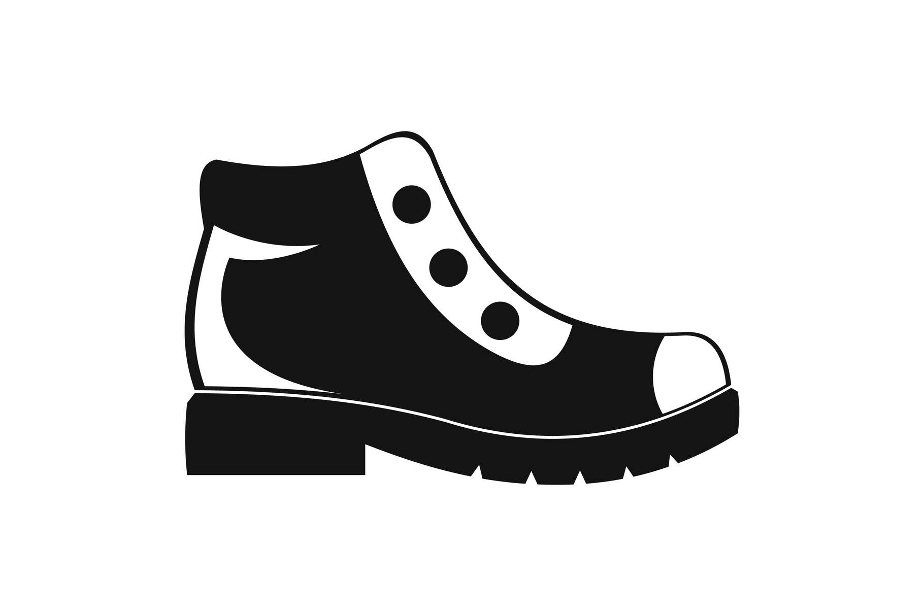 Hiking Boots Vector Simple Modern Icon Design Illustration Stock