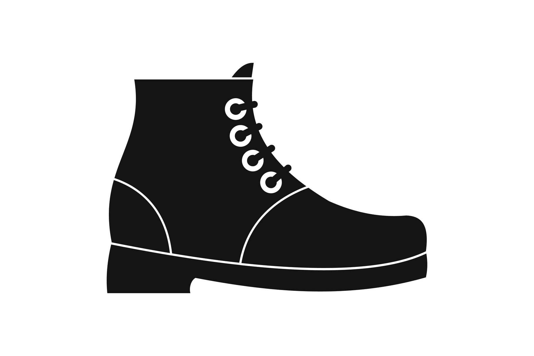 Hiking Boots Vector Simple Modern Icon Design Illustration Stock