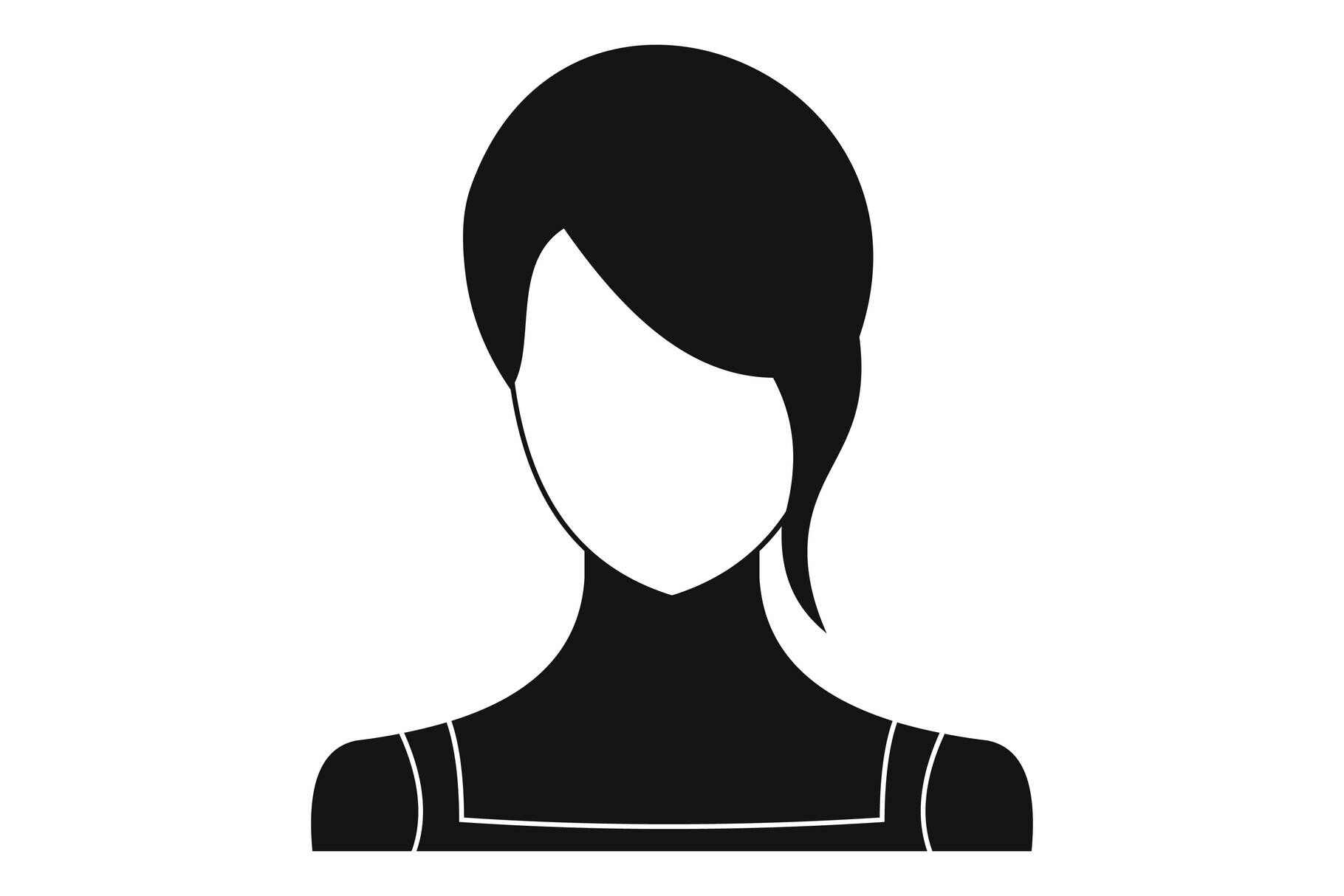 Girl avatar icon vector simple By Anatolir56 | TheHungryJPEG