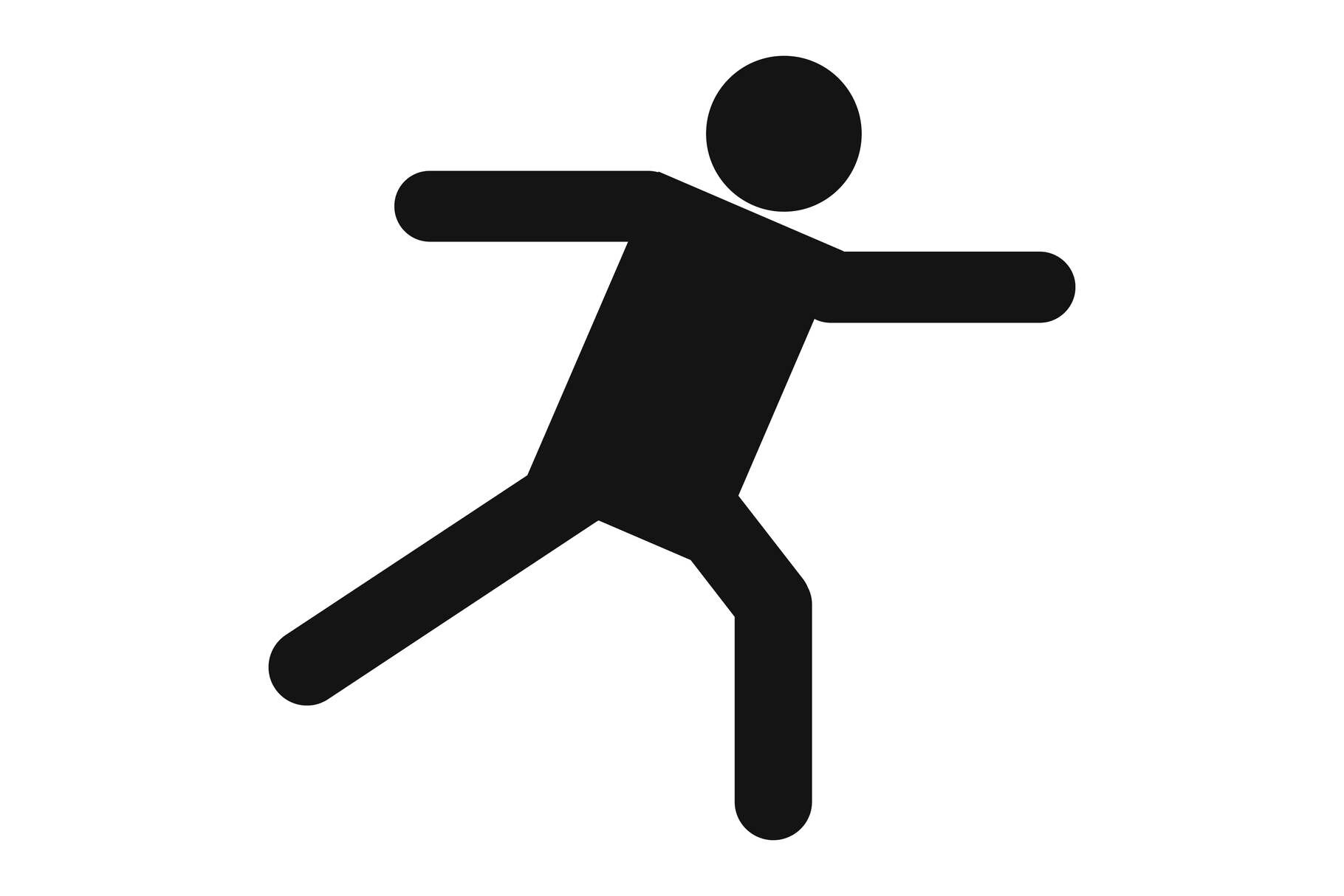 Stick figure stickman icon pictograph simple Vector Image