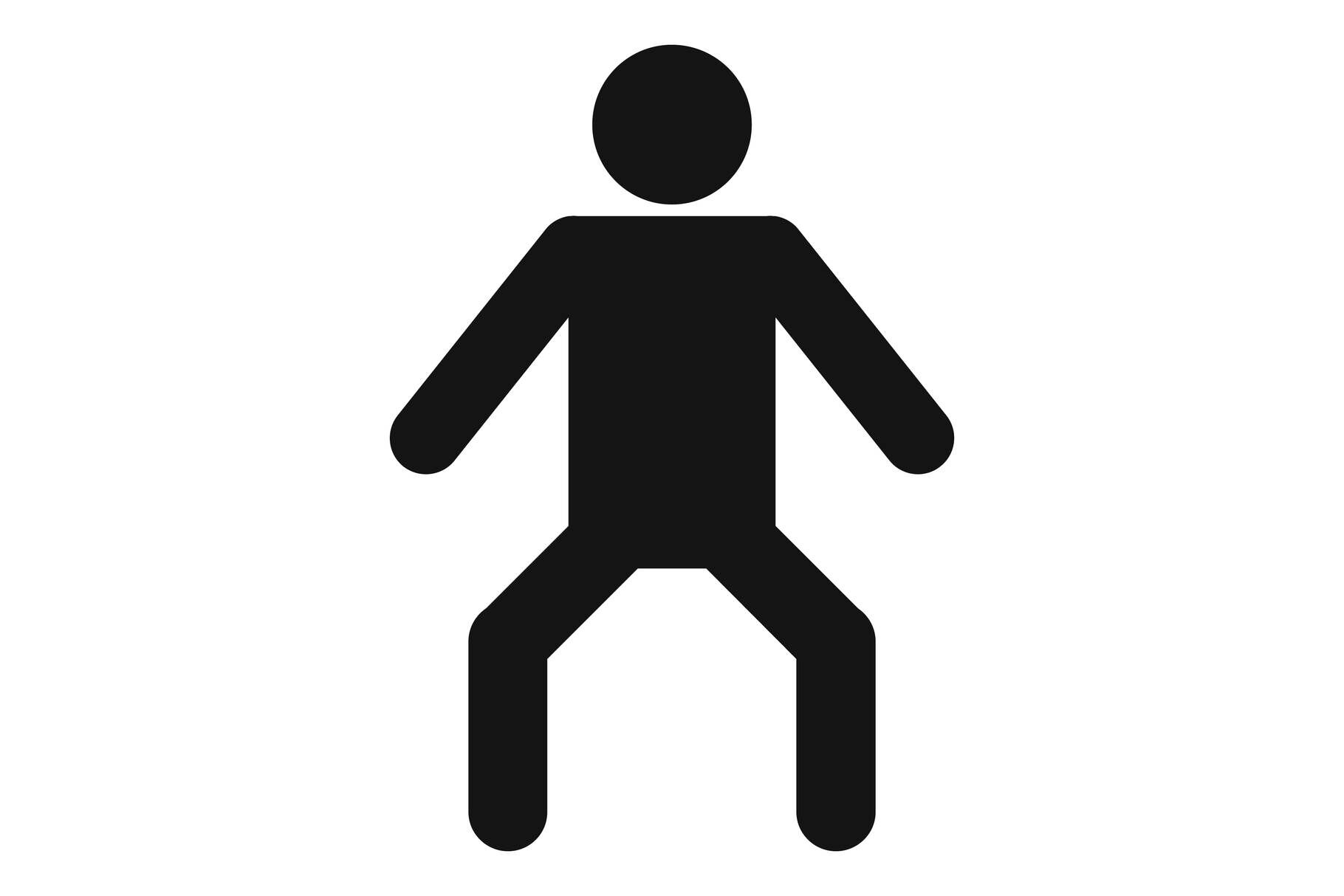 Stick figure stickman icon pictogram vector simple (1386200)