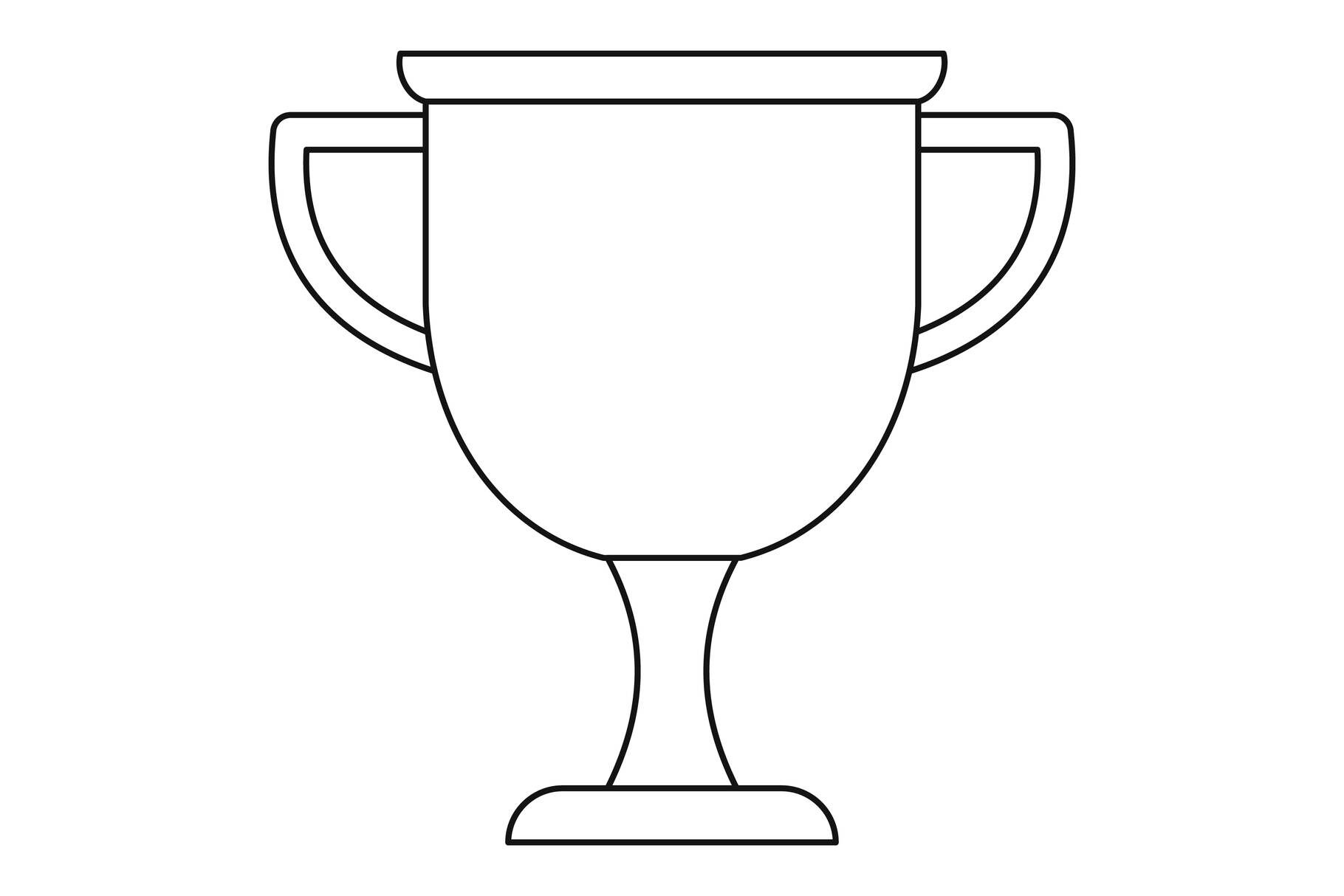 Cup award icon vector thin line By Anatolir56 | TheHungryJPEG