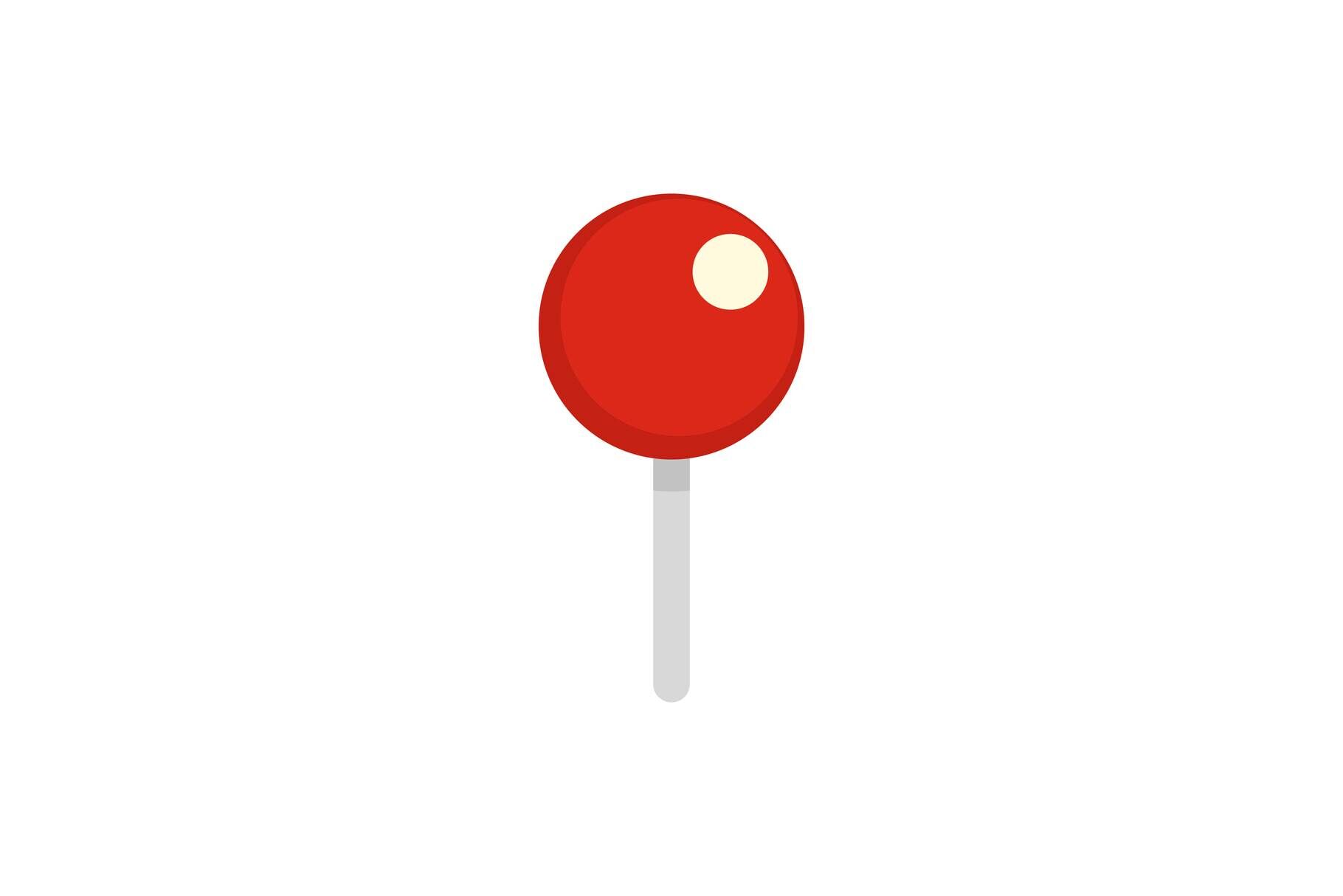 Attachment pin icon, flat style. By Anatolir56 | TheHungryJPEG