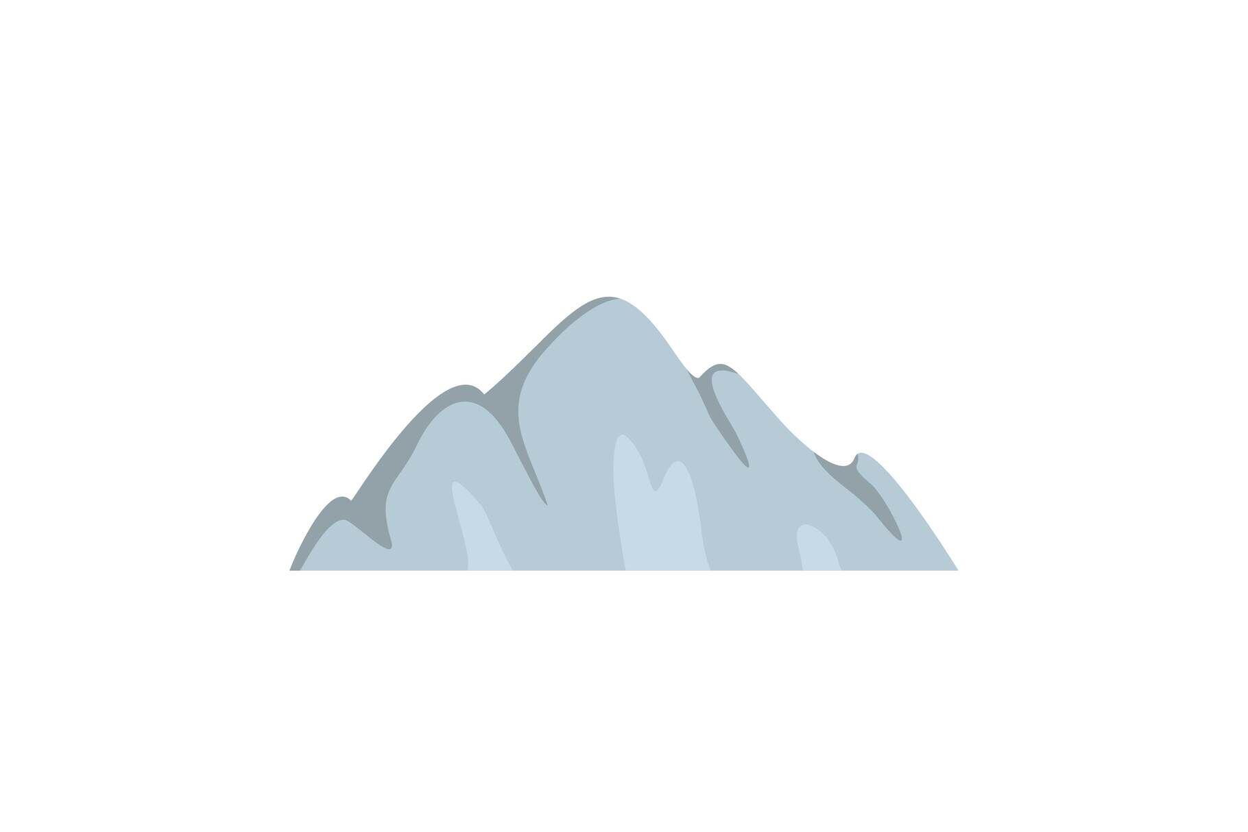 Beautiful mountain icon, flat style. By Anatolir56 | TheHungryJPEG