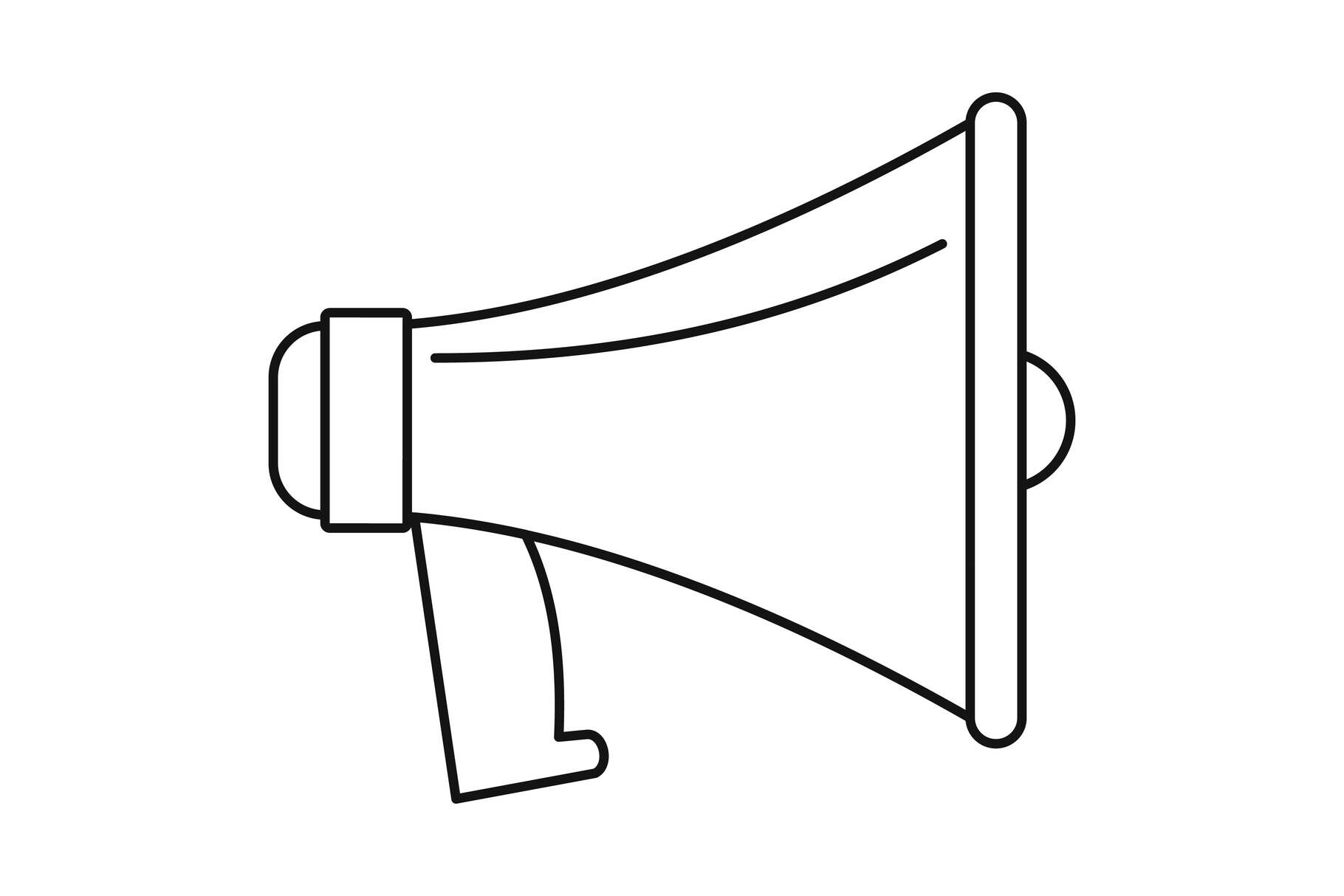 Old megaphone icon, outline style By Anatolir56 | TheHungryJPEG