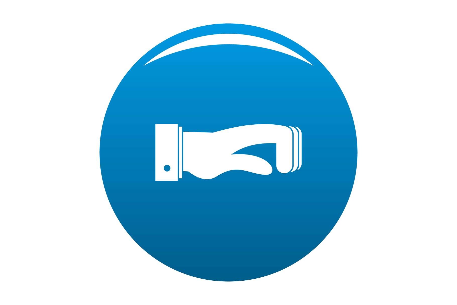 Hand Concept Icon Blue Vector By Anatolir56 