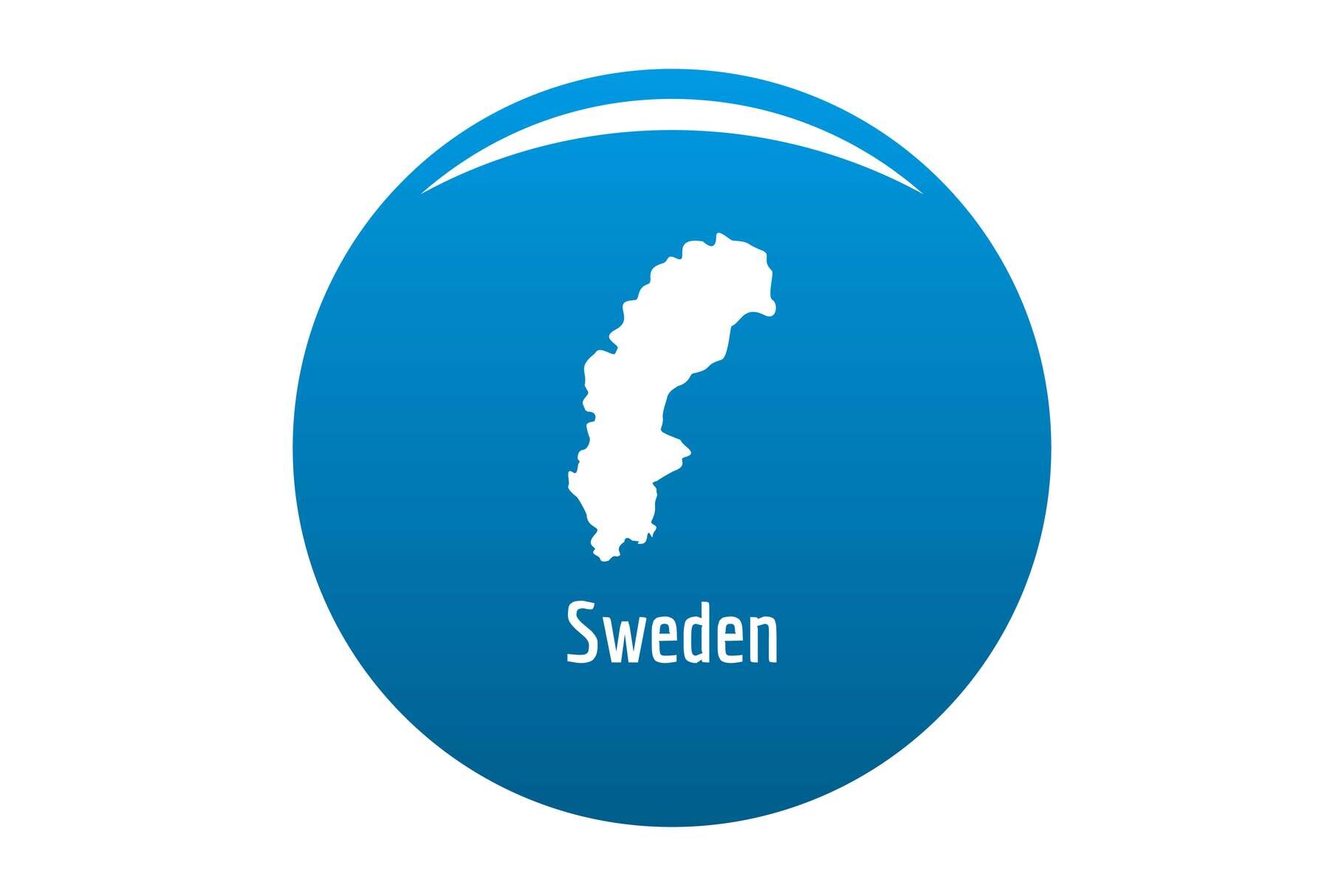 Sweden map in black vector simple By Anatolir56 | TheHungryJPEG