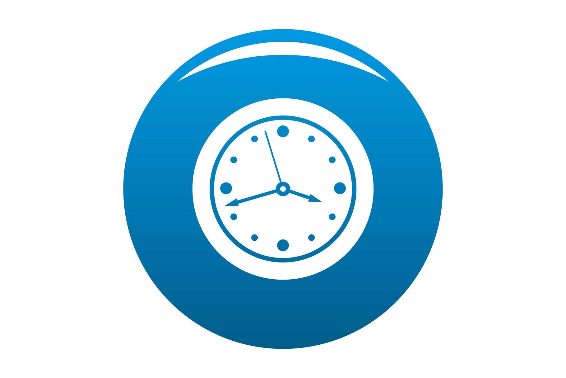 Clock design icon blue vector By Anatolir56 | TheHungryJPEG