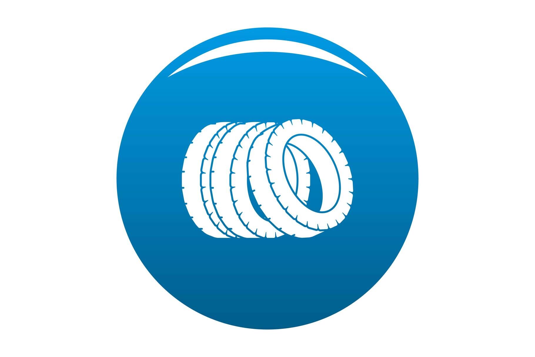 Pile of tire icon blue vector By Anatolir56 | TheHungryJPEG