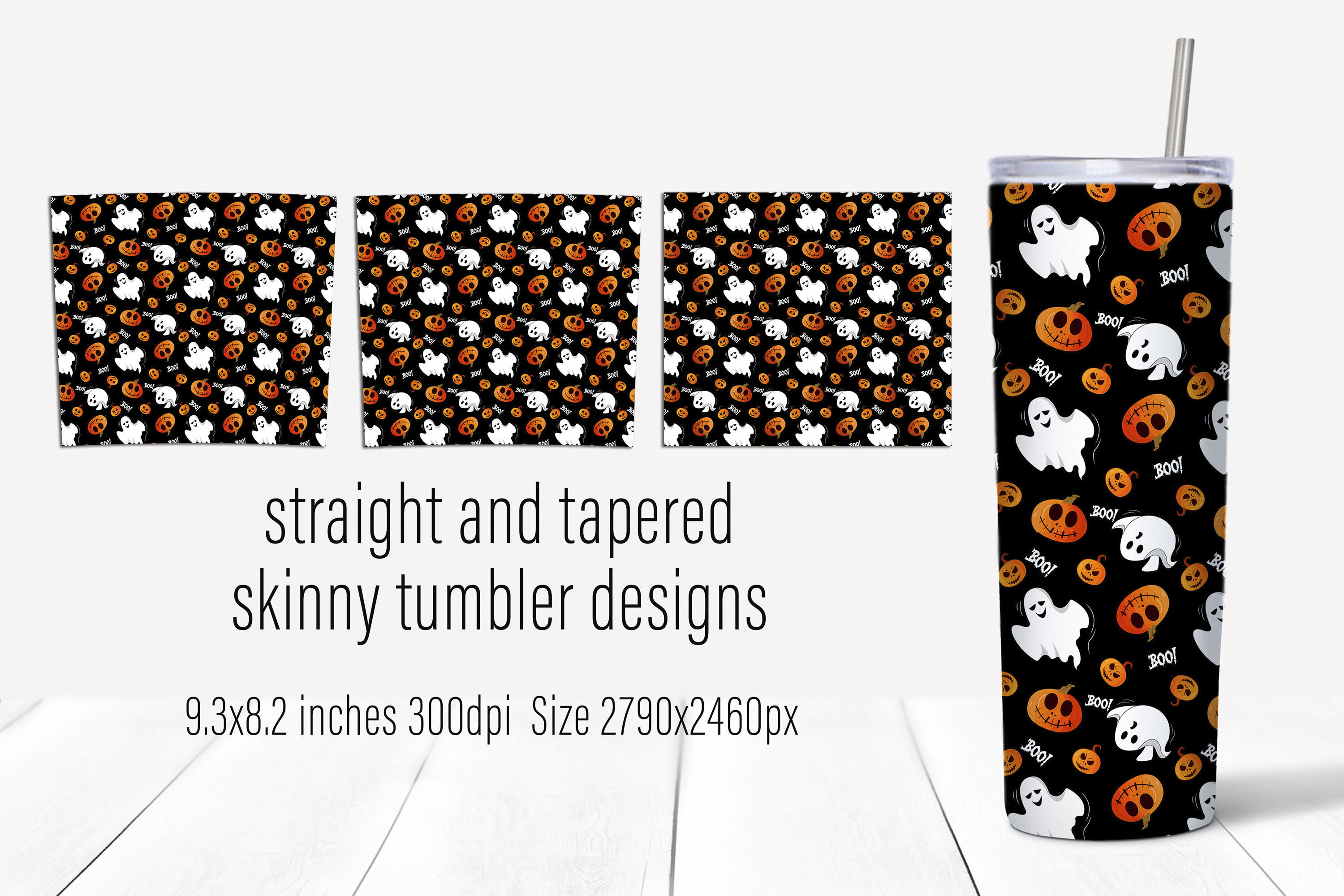 Halloween tumbler sublimation seamless design / 20oz Tumbler By ...