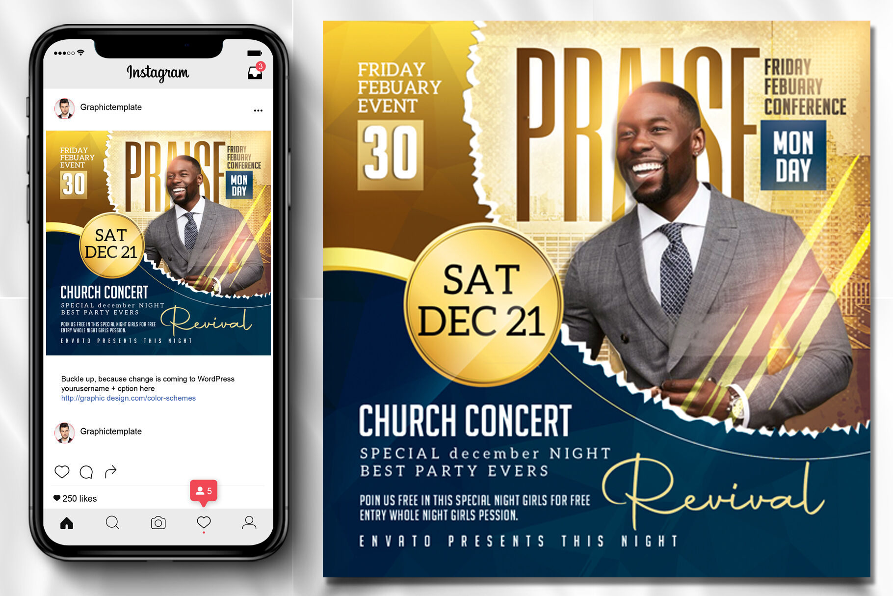 Free Church Revival Flyer Template