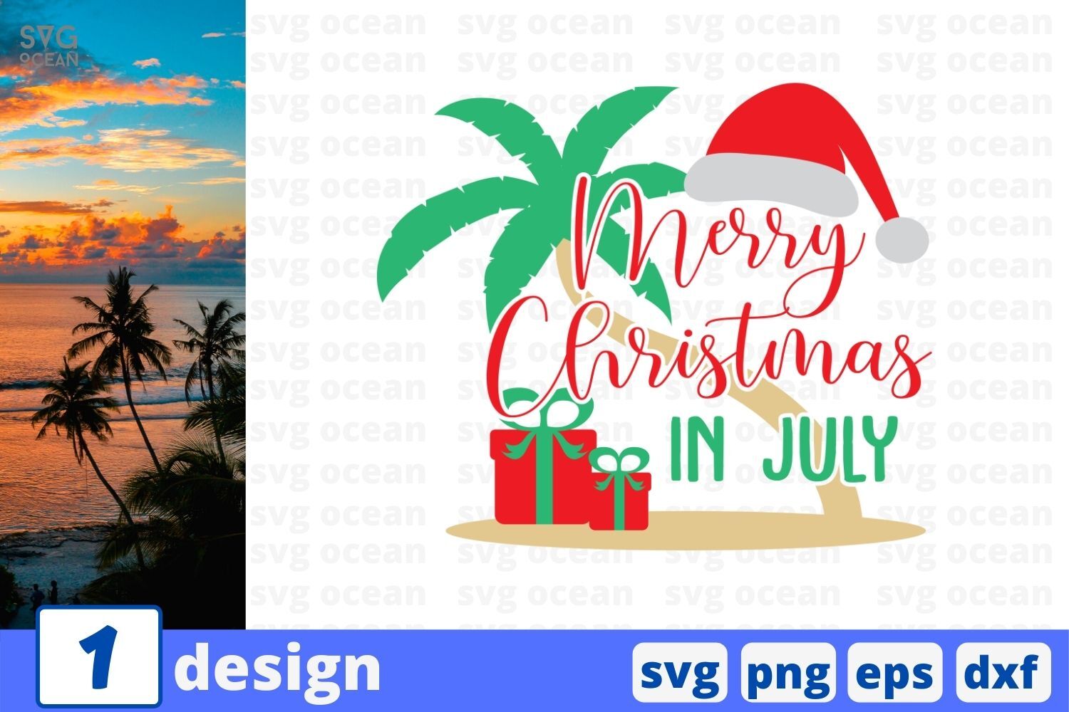 Download Merry Christmas In July Svg Cut File By Svgocean Thehungryjpeg Com