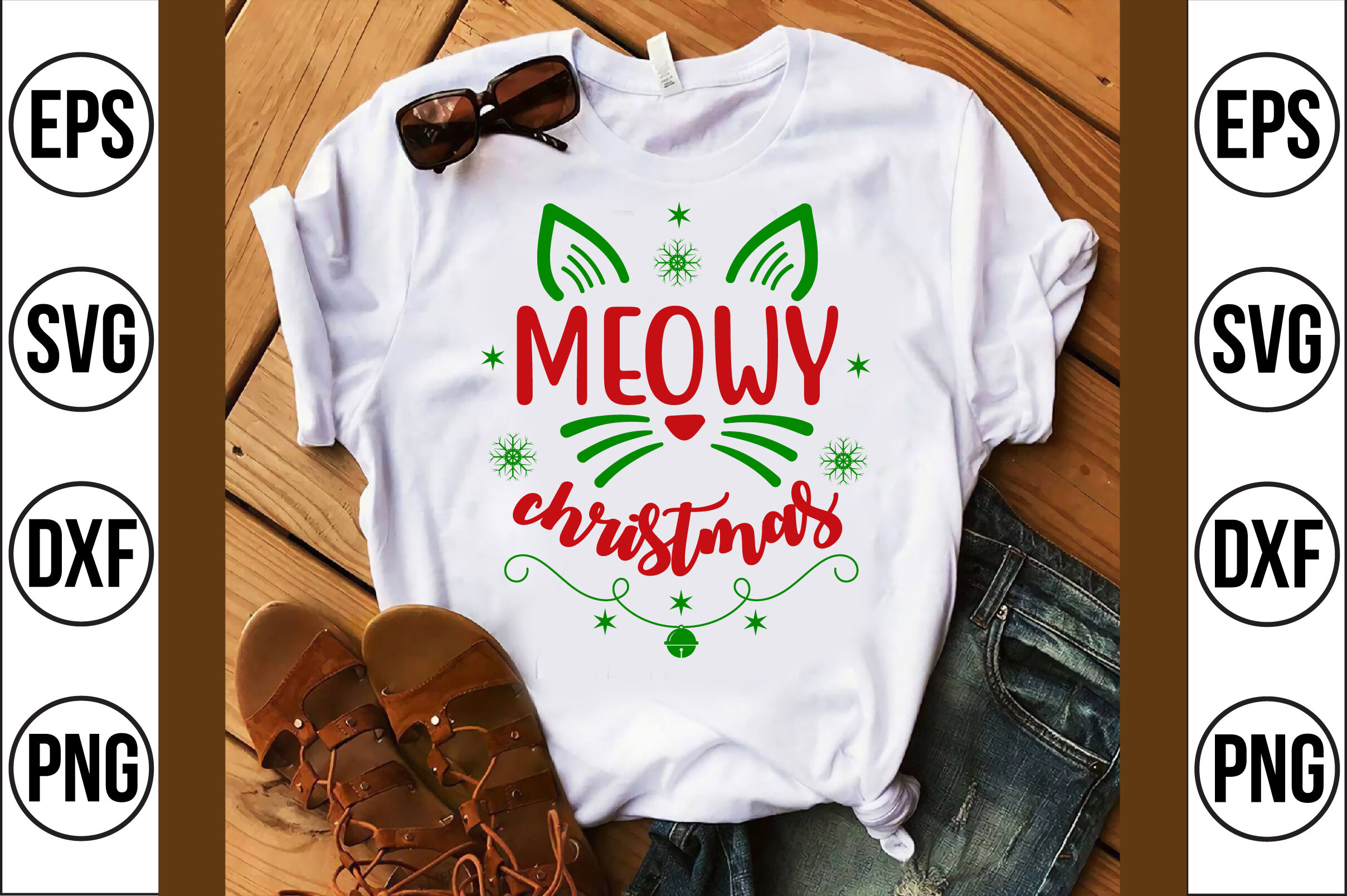 Download Meowy Christmas Svg Cut File By Teebusiness Thehungryjpeg Com