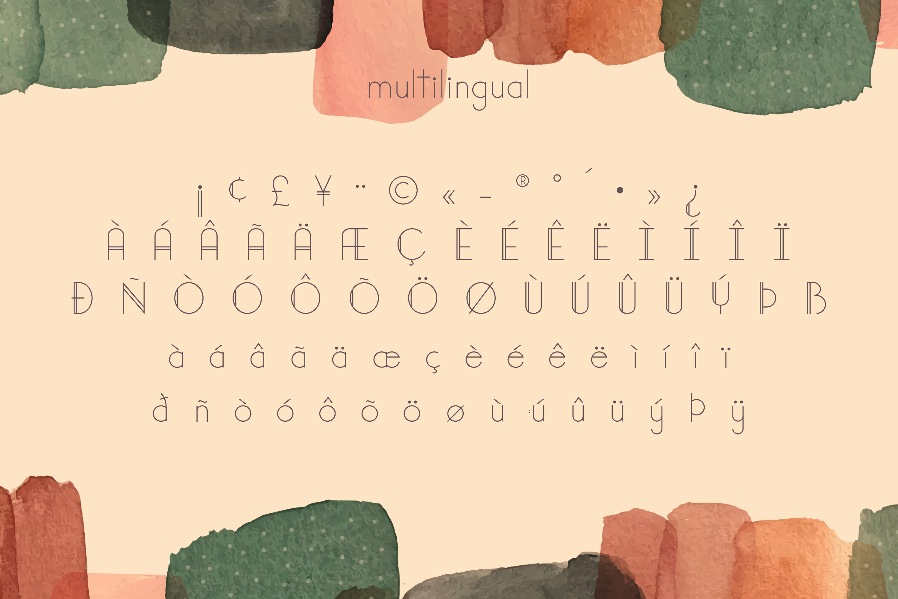 Bistro Pop Clean Vintage Lettering Multilingual By Digital Draw Studio Thehungryjpeg Com