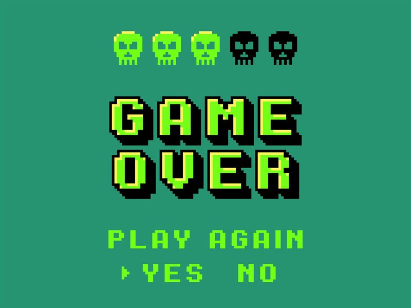 game over screen