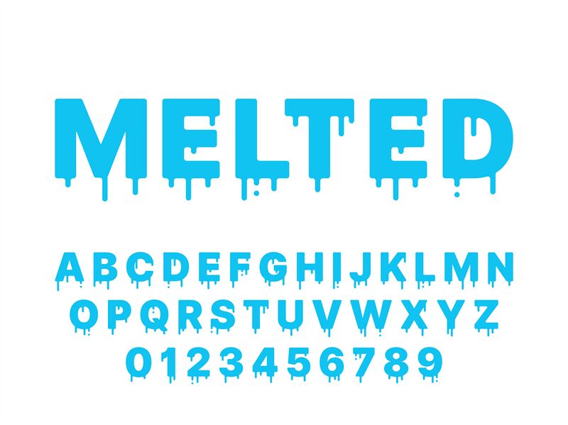 melting letters font