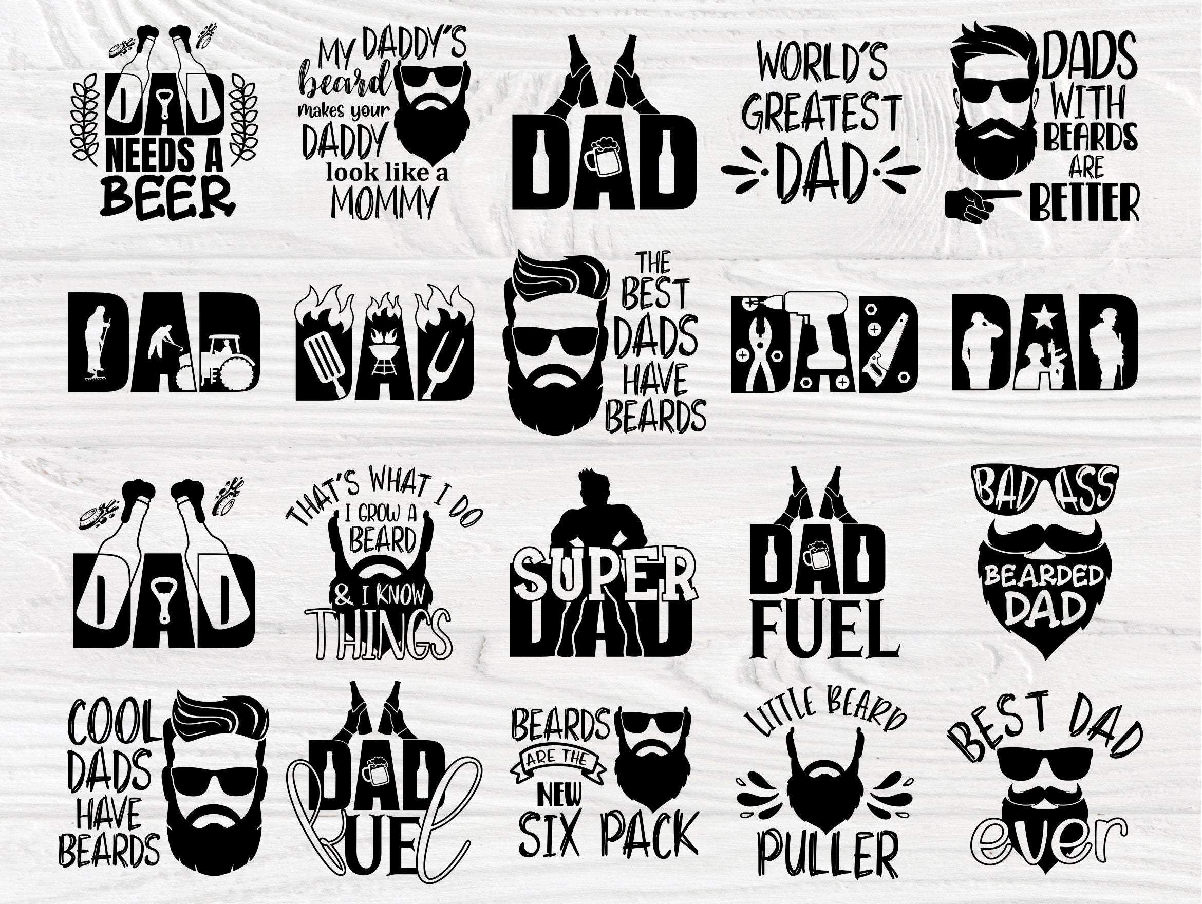 Fathers Day Svg, Beard Svg, Dad Signs, Beer Svg By TonisArtStudio