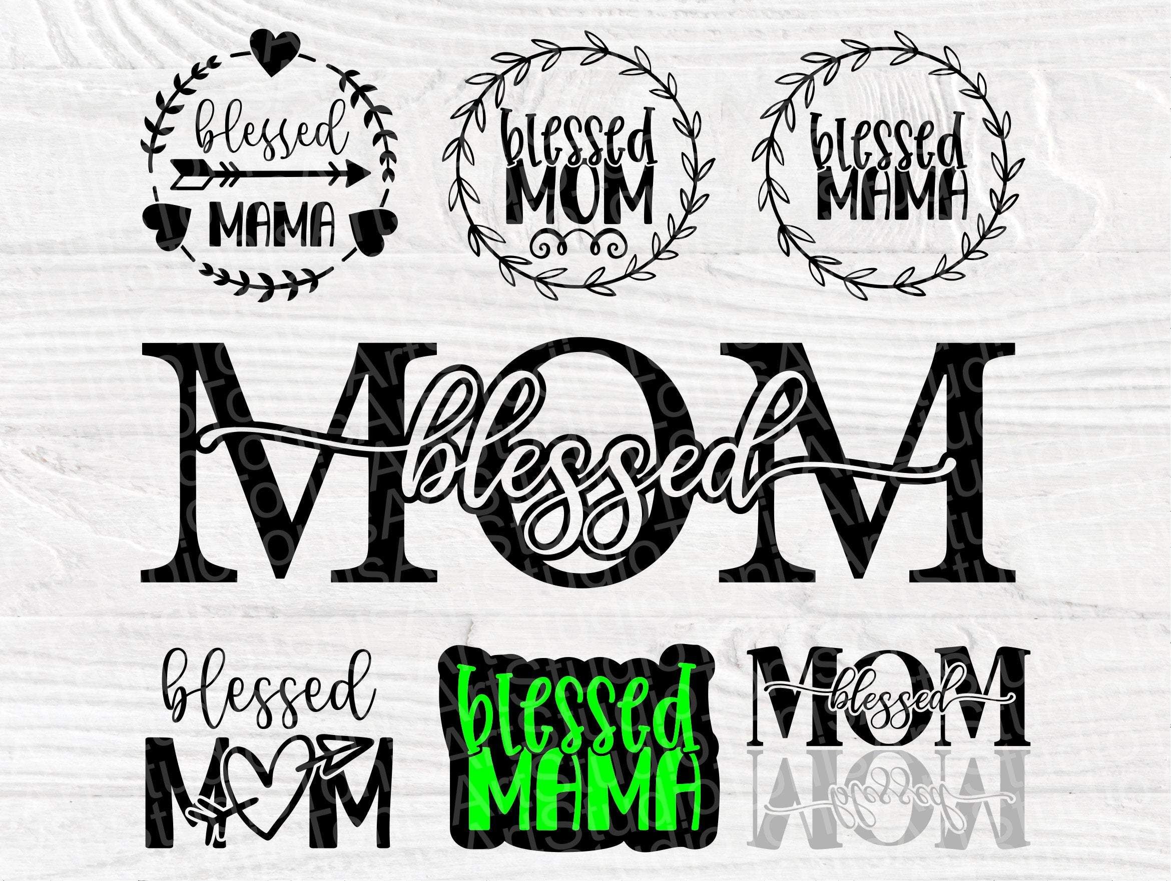 Download Blessed Mama Svg Bundle Mom Quotes Svg Cut Files By Tonisartstudio Thehungryjpeg Com