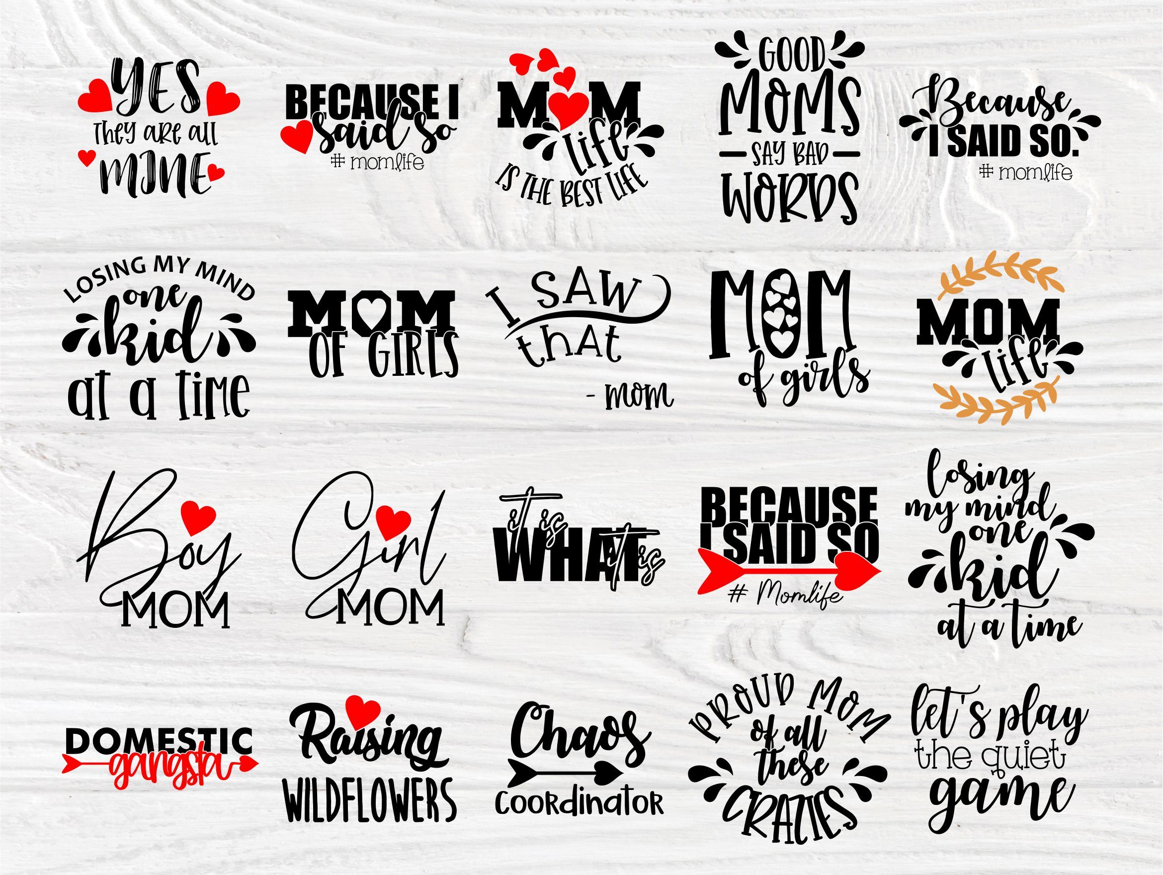 Mom Quotes SVG Bundle, Mom Life Svg Cut Files By TonisArtStudio ...