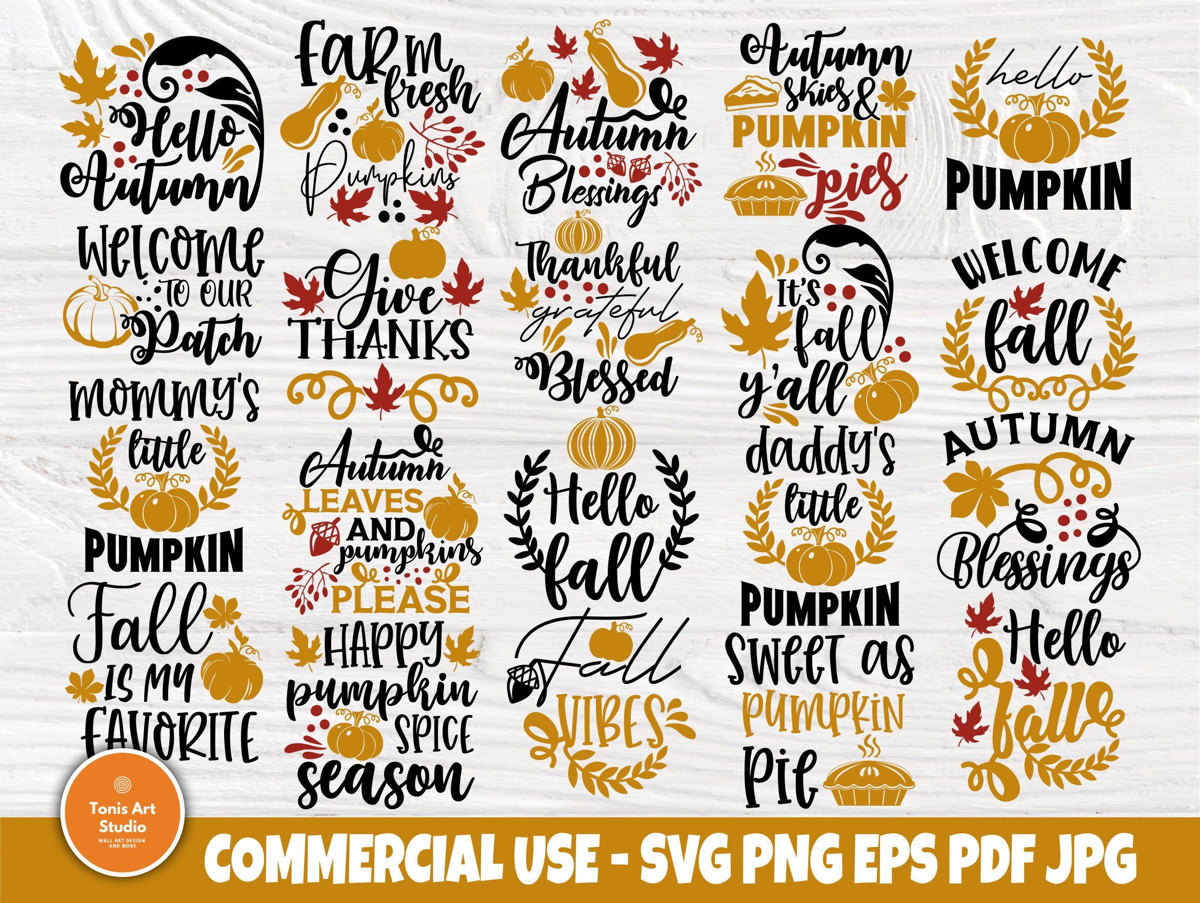 Autumn SVG Bundle, Fall Svg, Pumpkin Svg Cut Files By TonisArtStudio ...