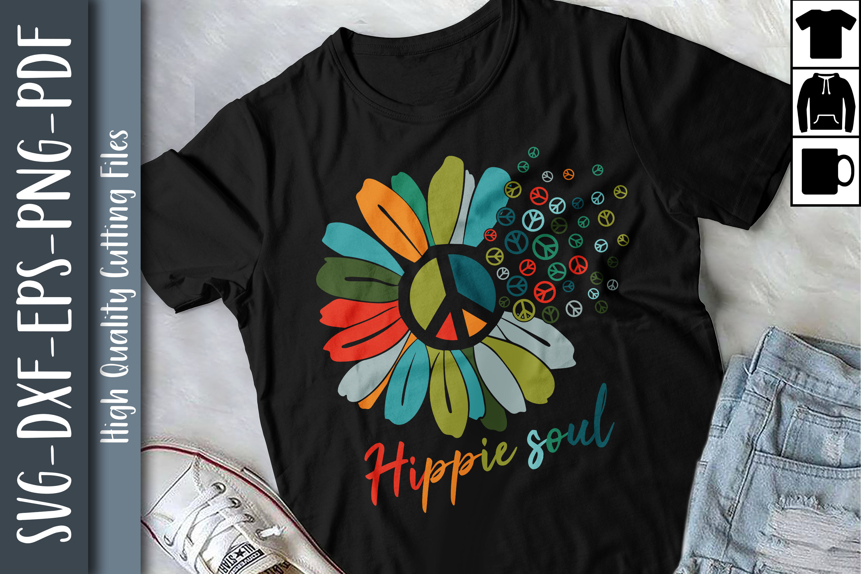 Girl Almighty Flower Power Shirt PNG SVG file Printable