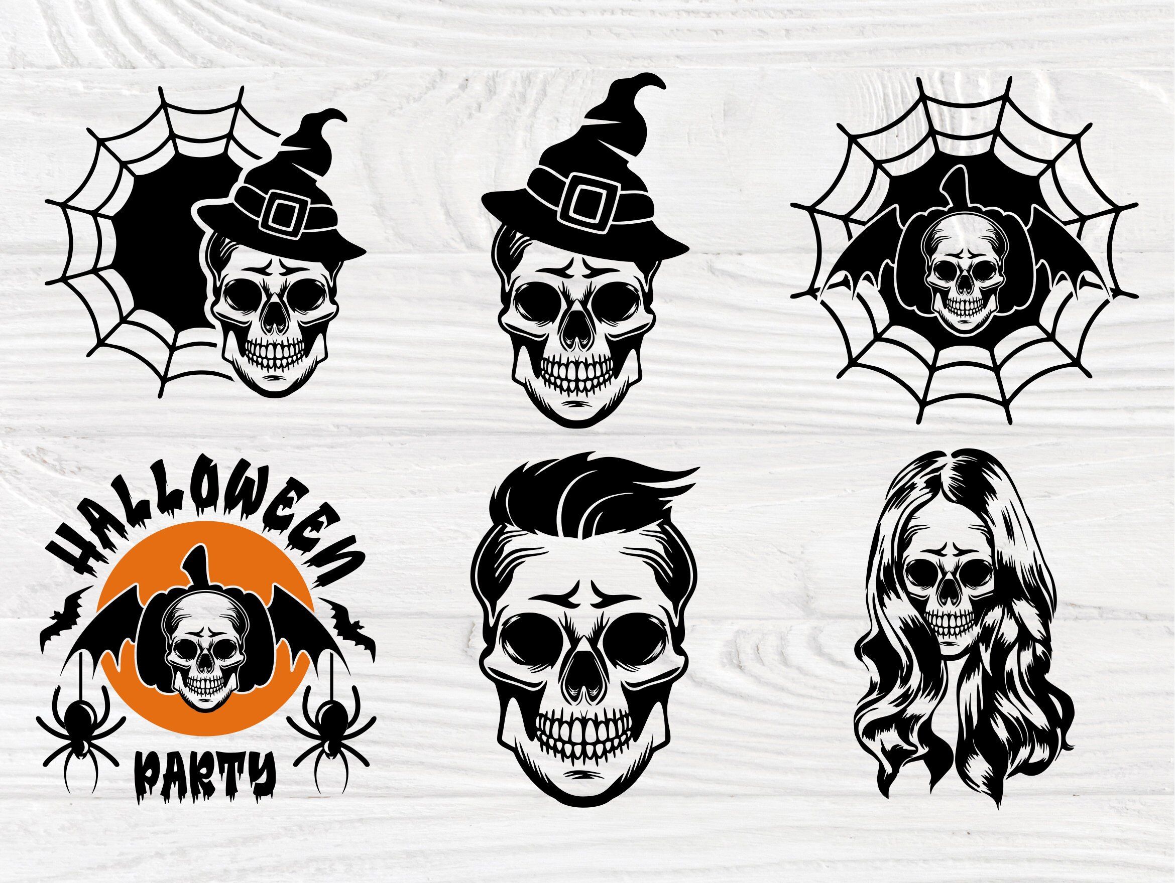Halloween SVG Bundle, Skulls SVG, Woman Skull Svg By TonisArtStudio