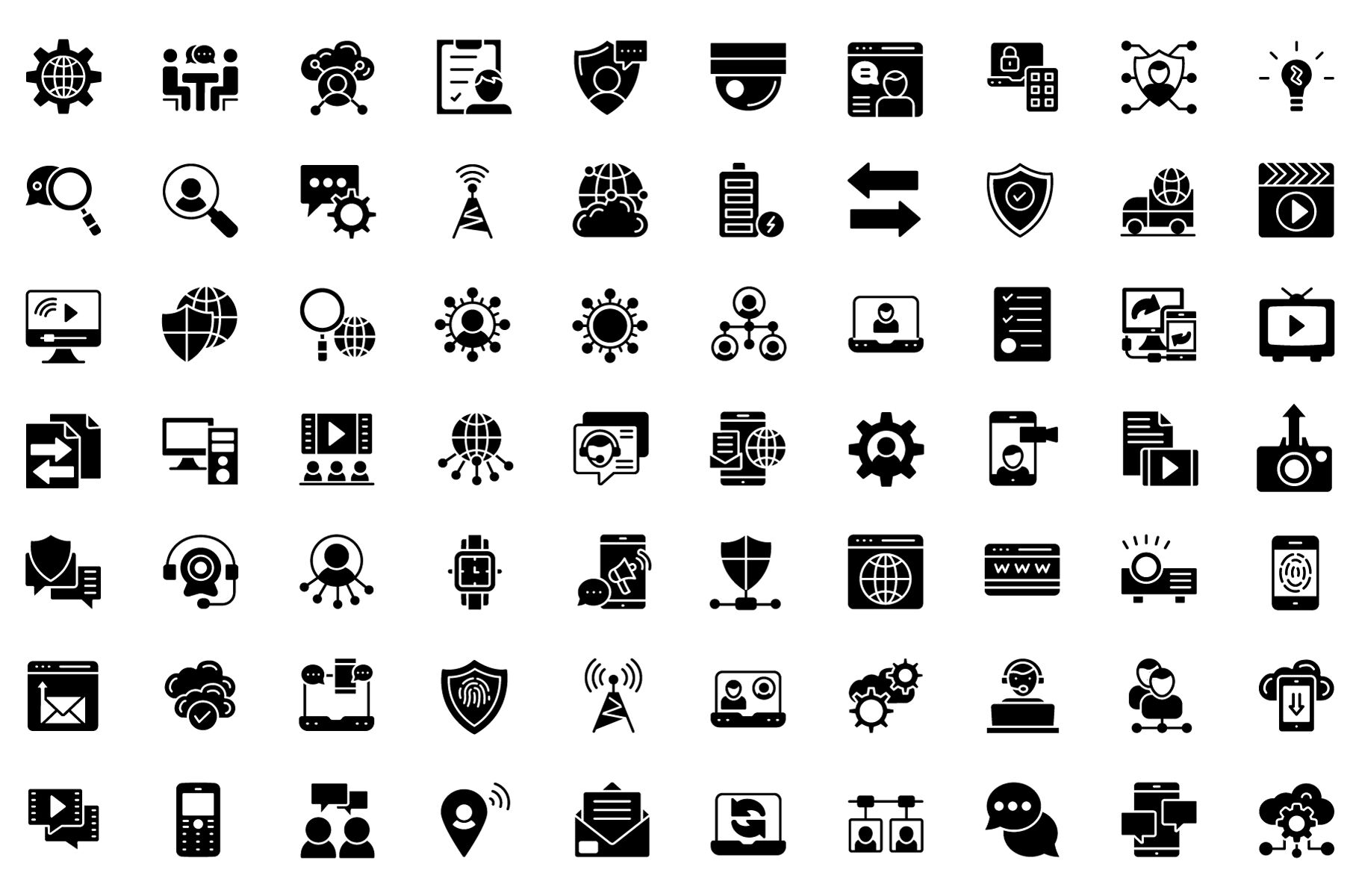 170+ Collection of networking icons. By Vectorslab | TheHungryJPEG