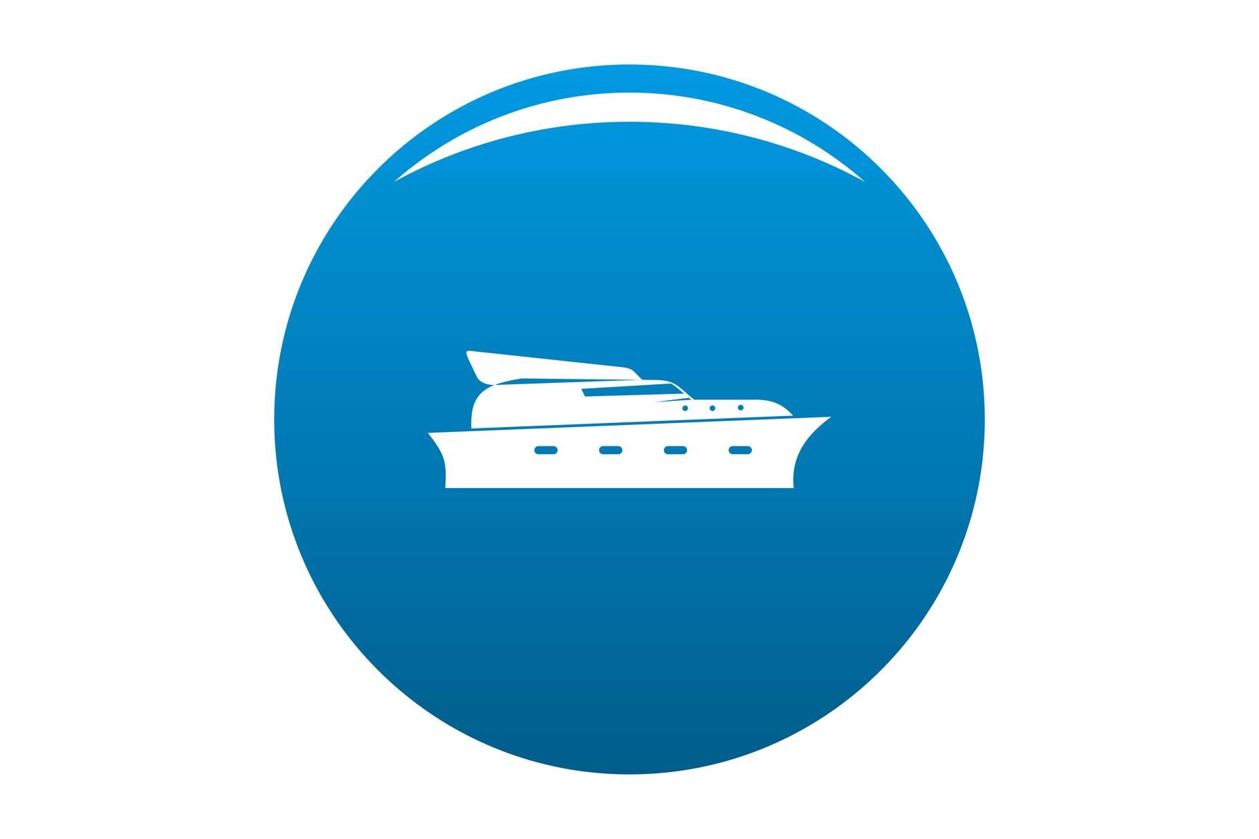blue icon yacht