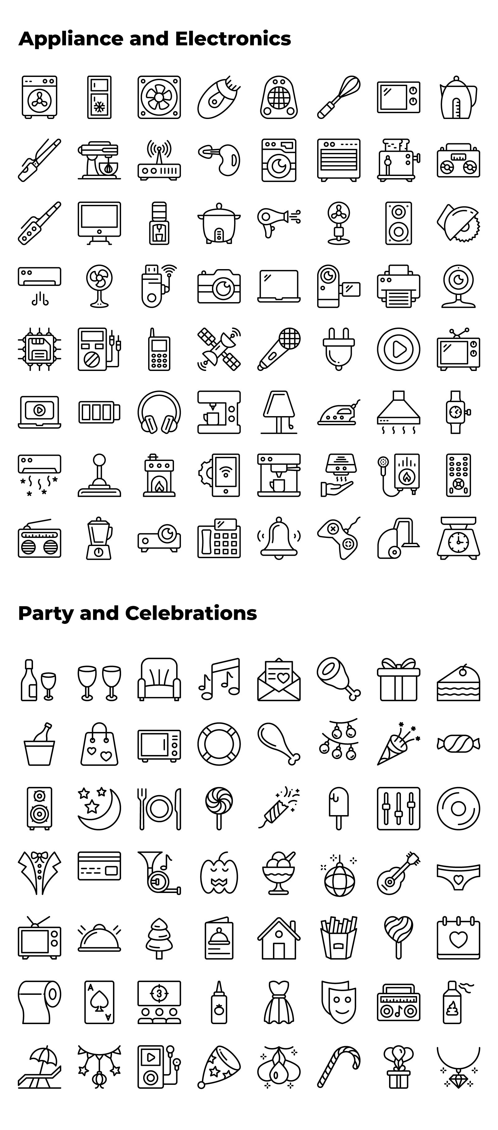 750+ colored line Vector Icons By Vectorslab | TheHungryJPEG