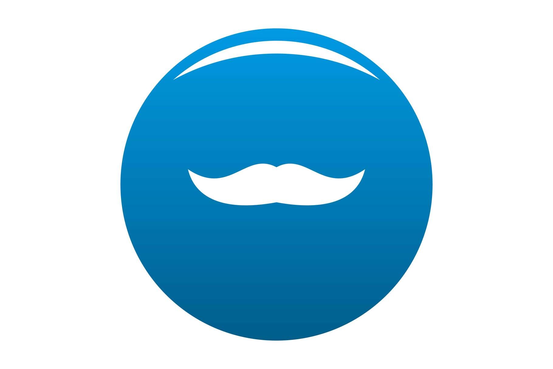 Mustache chevron icon blue vector By Anatolir56 | TheHungryJPEG