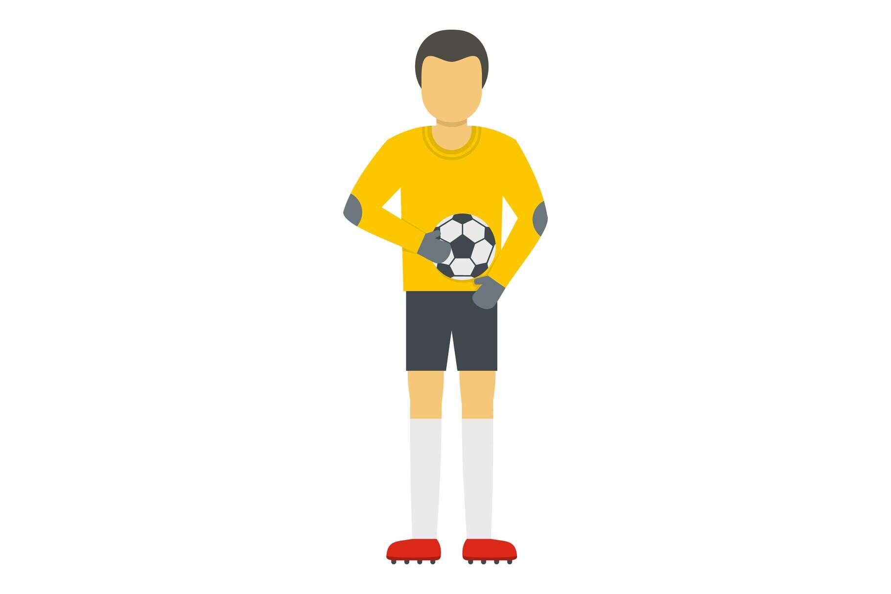 Player With Ball Icon, Flat Style By Anatolir56 