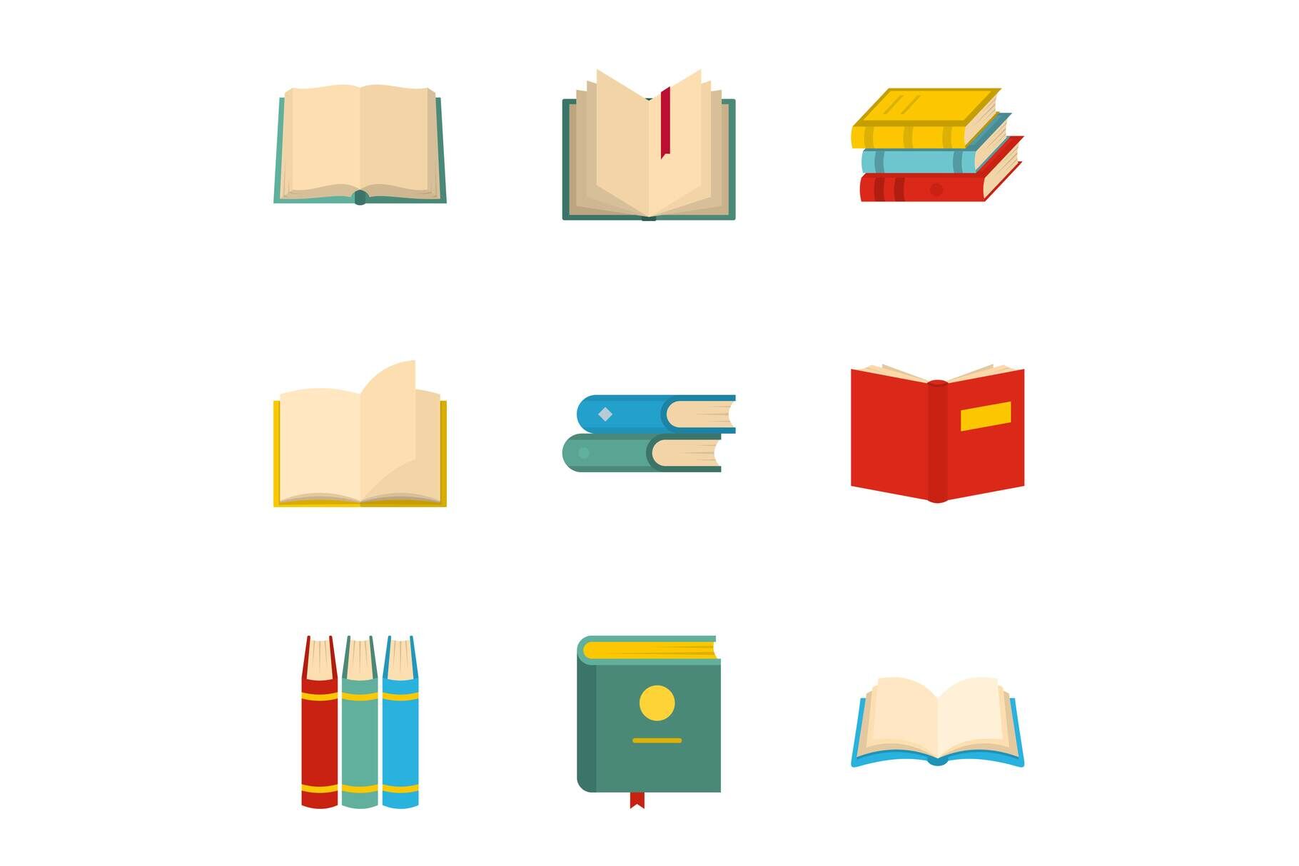 School textbook icons set, cartoon style By Anatolir56 | TheHungryJPEG