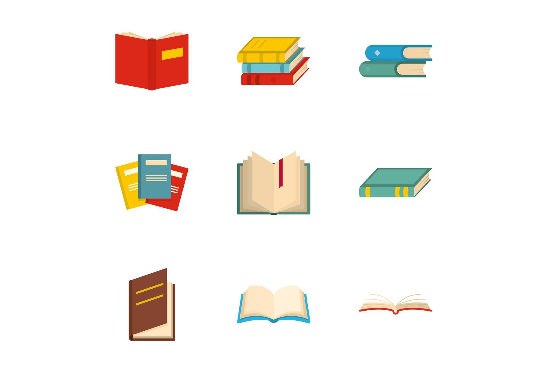 Reader icons set, cartoon style By Anatolir56 | TheHungryJPEG