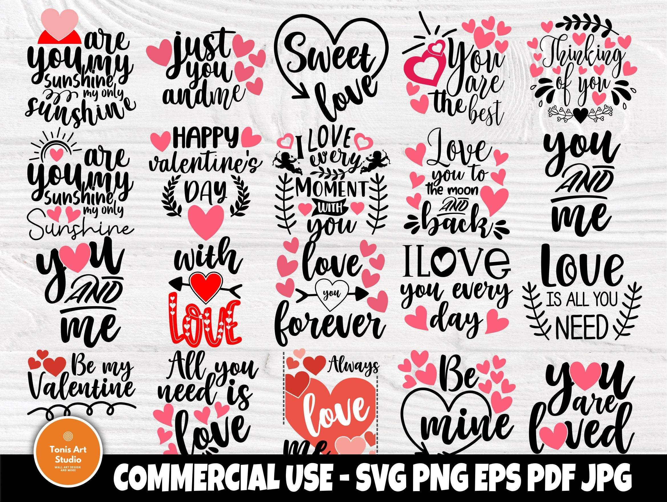 Download Valentines SVG Bundle, Valentine Svg, Heart Svg By TonisArtStudio | TheHungryJPEG.com