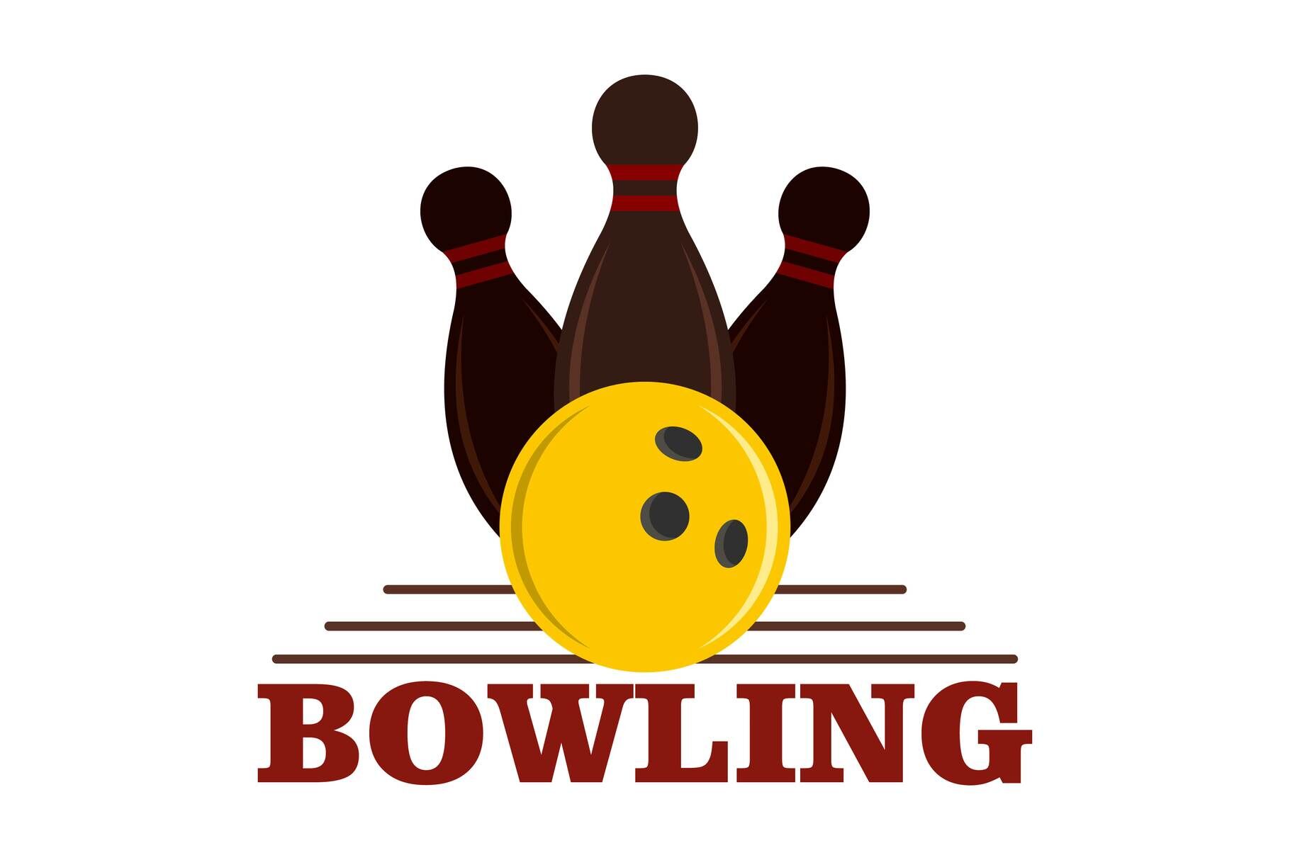 Bowling game logo, flat style By Anatolir56 | TheHungryJPEG