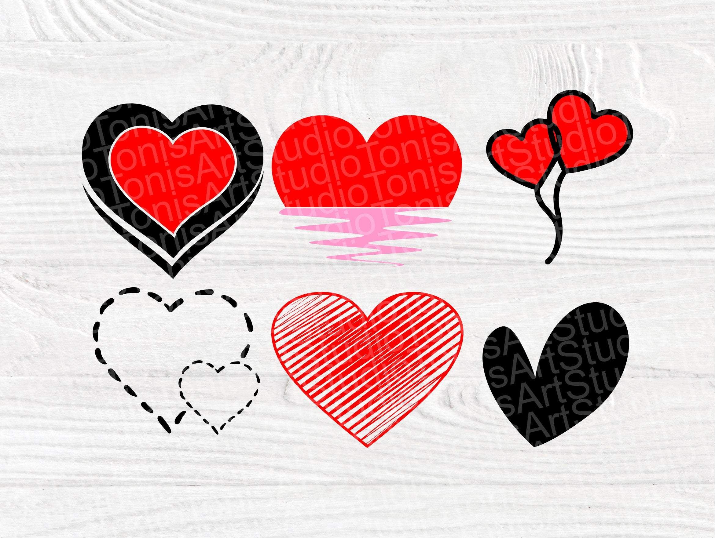 Heart SVG Bundle, Heart Svg, Heart Clipart, Valentines Day Freebies By ...