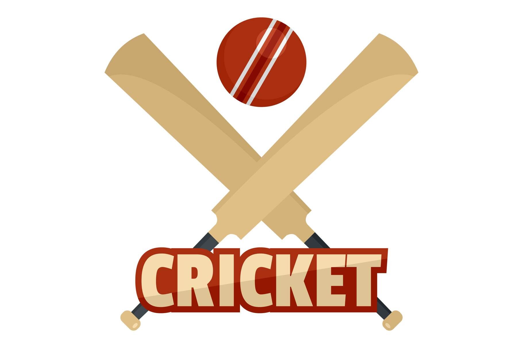 Trendy cricket logo, flat style By Anatolir56 | TheHungryJPEG