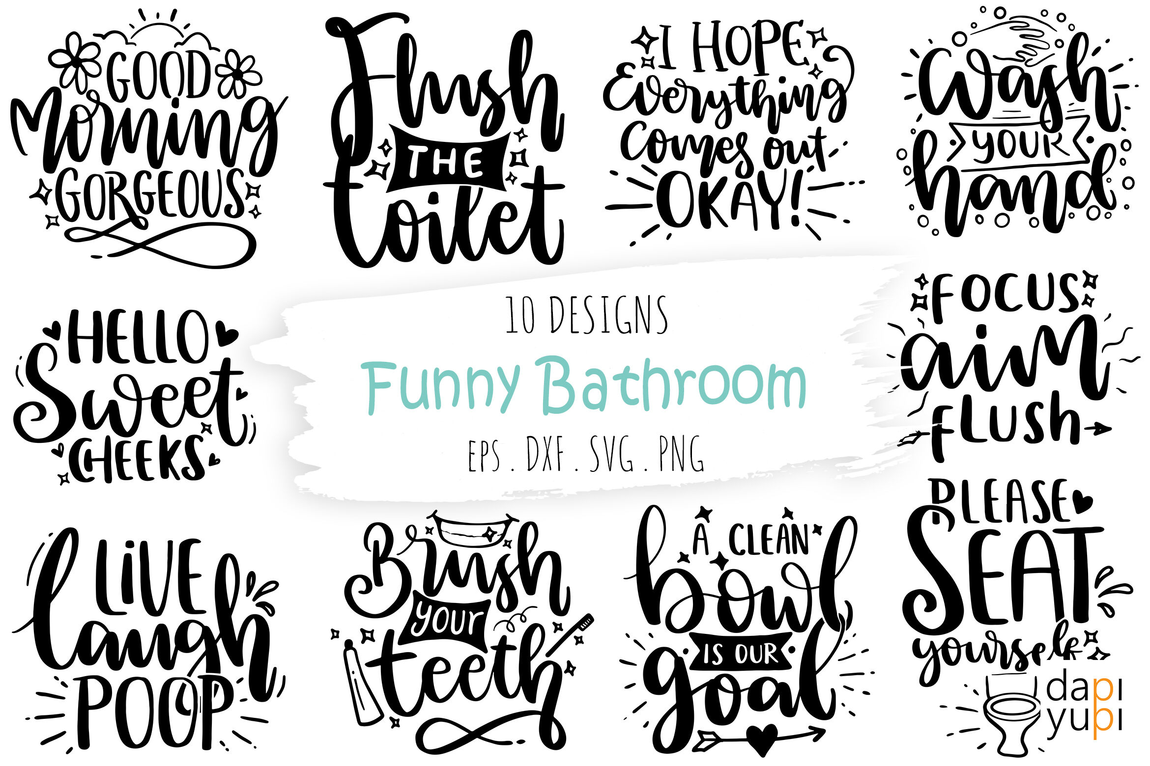 SVG Funny Toilet Brush Graphic file for cutting or laser machines or other graphic design uses
