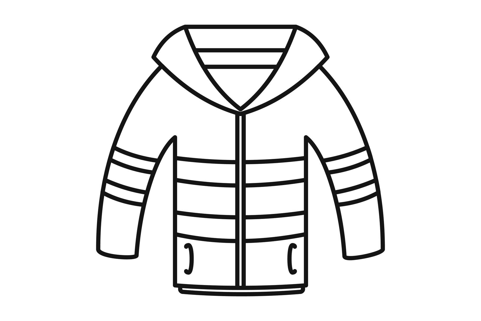 Winter jacket icon, outline style By Anatolir56 | TheHungryJPEG