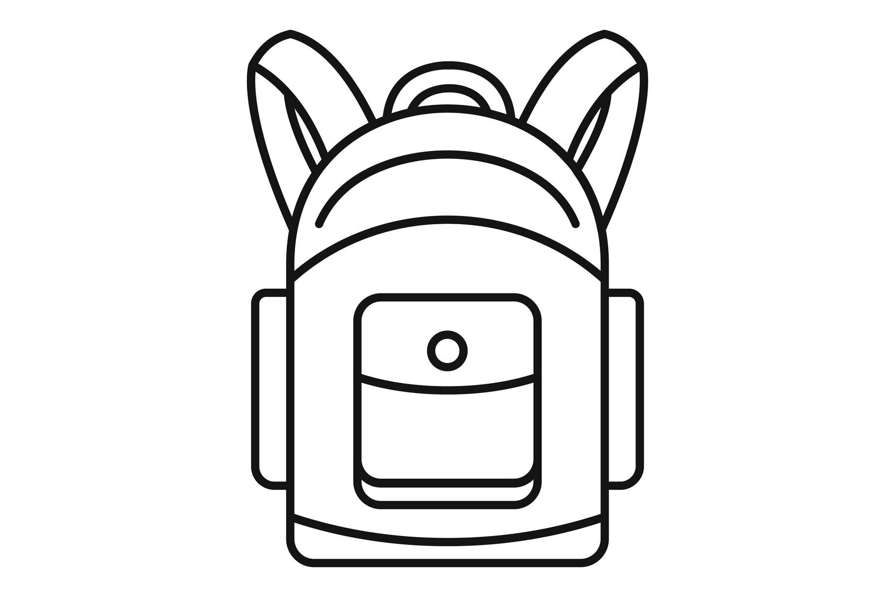 Backpack icon, outline style By Anatolir56 | TheHungryJPEG