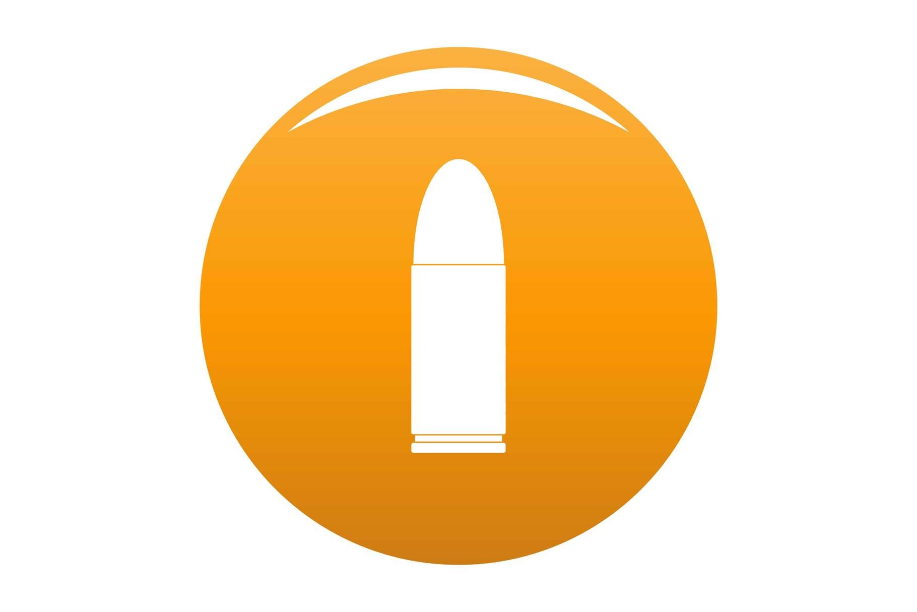 Pistol icon vector orange By Anatolir56 | TheHungryJPEG