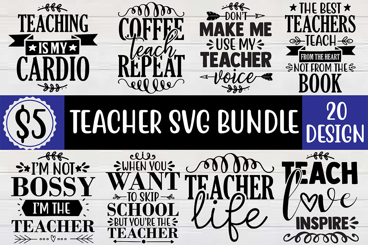 Funny Teacher SVG Bundle By teebusiness | TheHungryJPEG